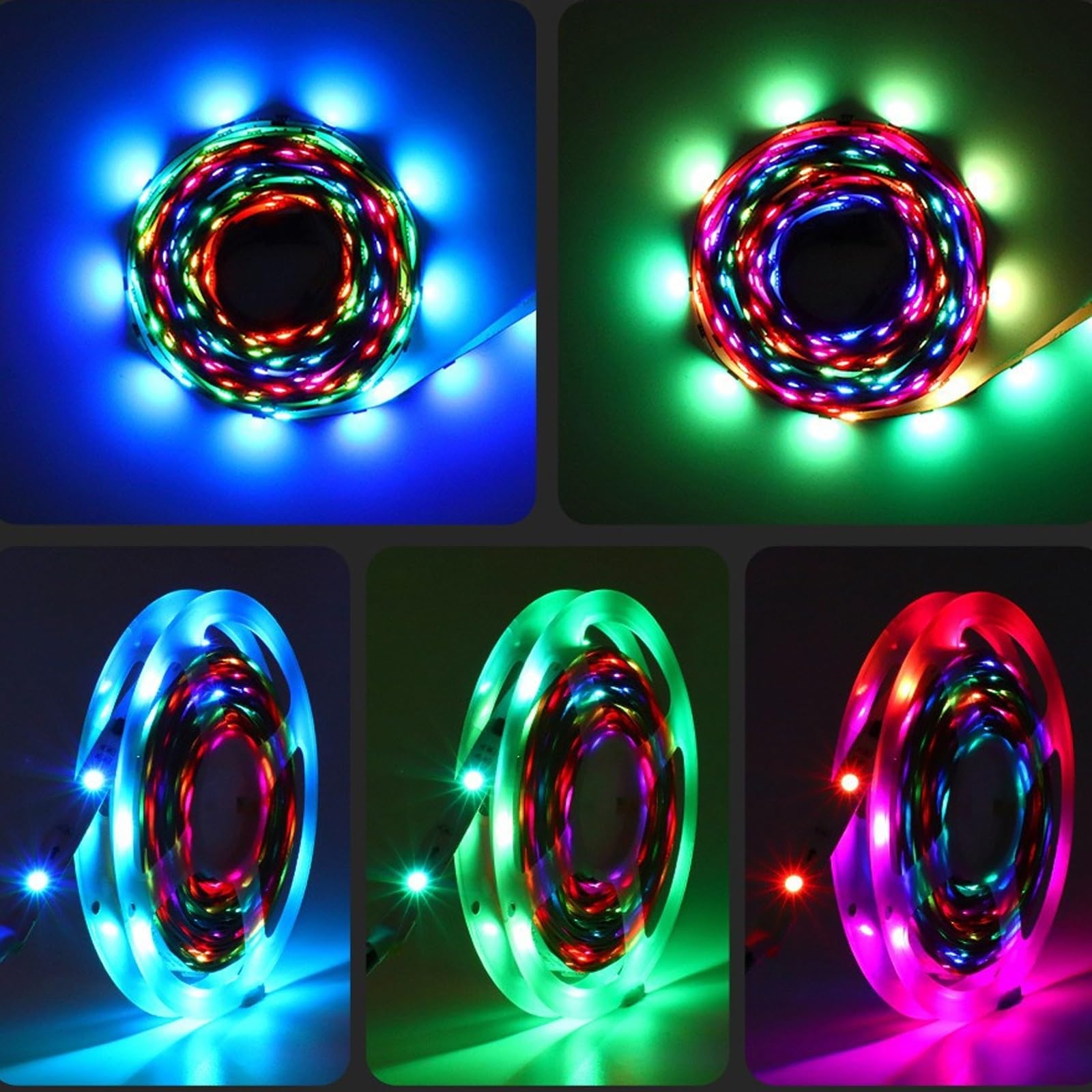 Luci A Led Per TV, 5m/10m Con Telecomando 8 Modalità Timable Sincronizzato Con La Musica, Telecomando Per TV Striscia Luminosa A LED Per Camera Da Letto/gioco/sfondo TV/decorazioni Per La Casa(10m (Bl