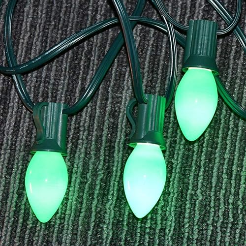 Vista 71 de GOOTHY Paquete de 25 bombillas de repuesto C7 multicolor de Navidad, bombillas de cerámica multicolor para Navidad, exteriores, patio