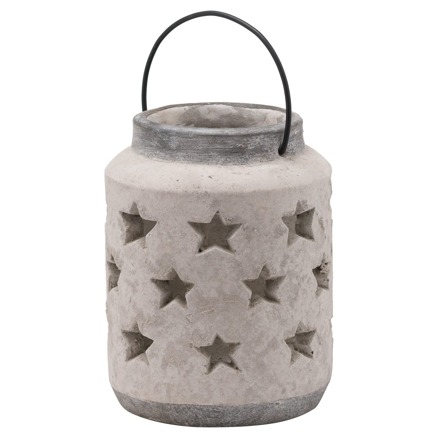 Hill 1975 Bloomville Stone Star Lantern, CERAMIC, Mixed, 18 x 18 x 19cm