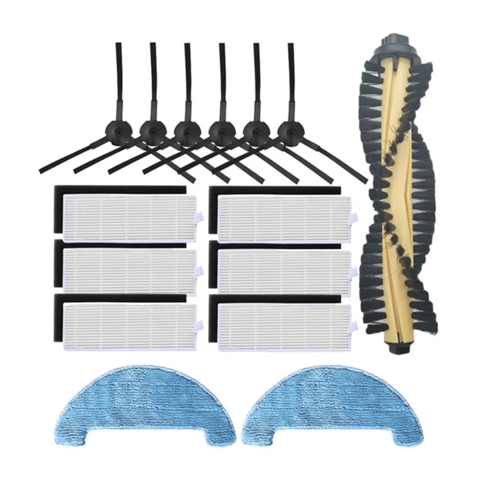 Seitenbürste for Saugroboter, HEPA-Filter, Wischtücher und Putzlappen, kompatibel mit Easy Home RVC 5000, Ersatzteile, Bürsten, Reinigungstuch(Chocolate)