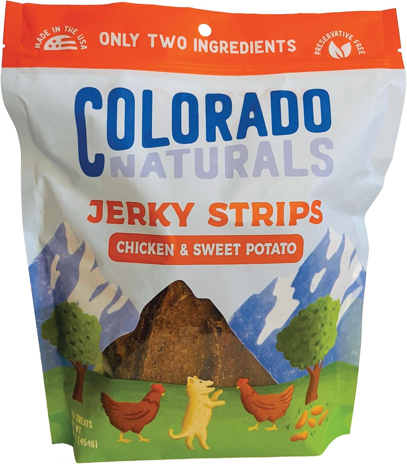 Colorado Naturals Lamb Jerky Strips Dog Treats, 16 oz – All-Natural, Made in USA, No Fillers or Preservatives – Rich in Vitamins and Minerals
