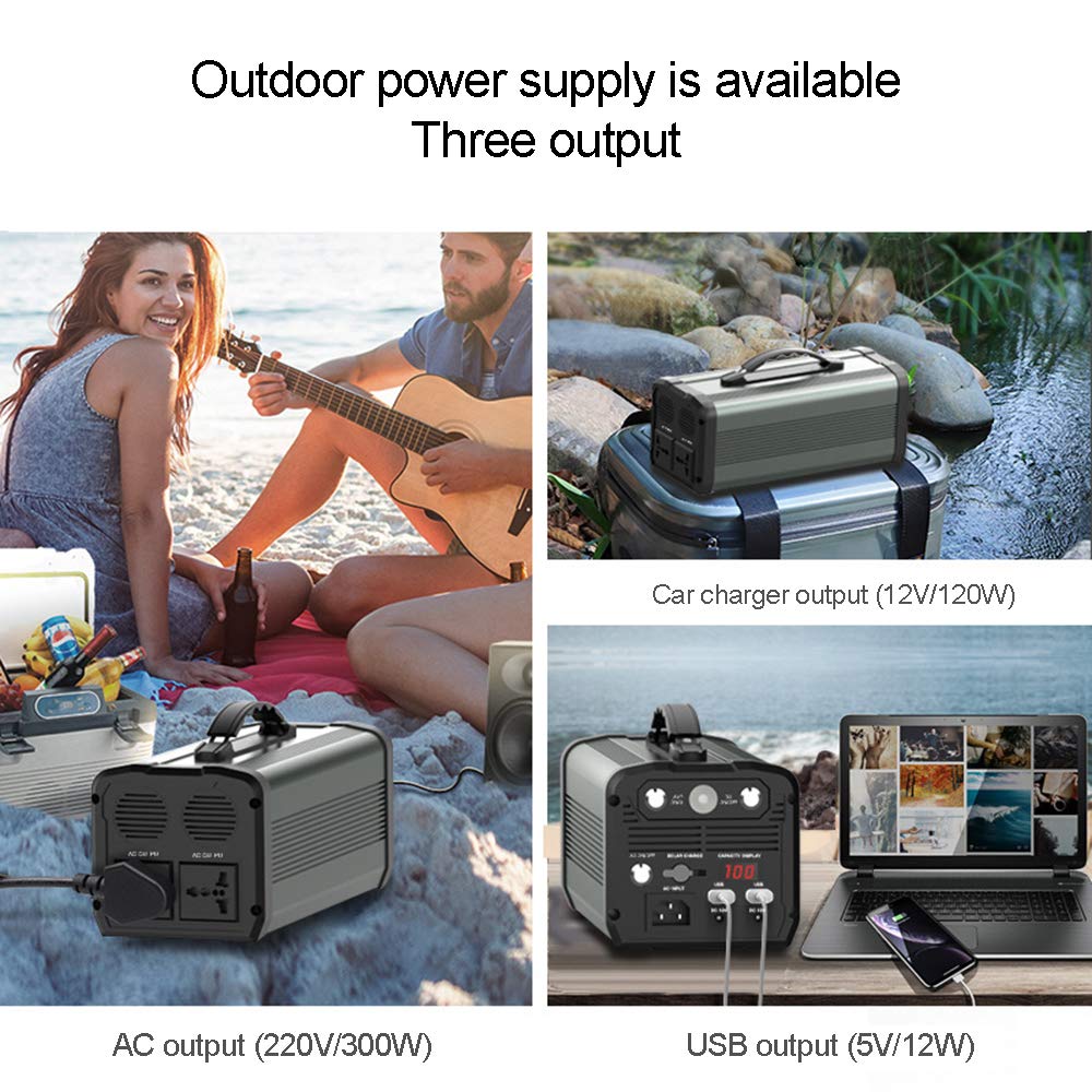 288wh generatore Portatile Batteria al Litio Ricaricabile Pacchetto Generatore, 12V, Uscita USB off-Grid Alimentatore per CPAP Campeggio di Emergenza Backup