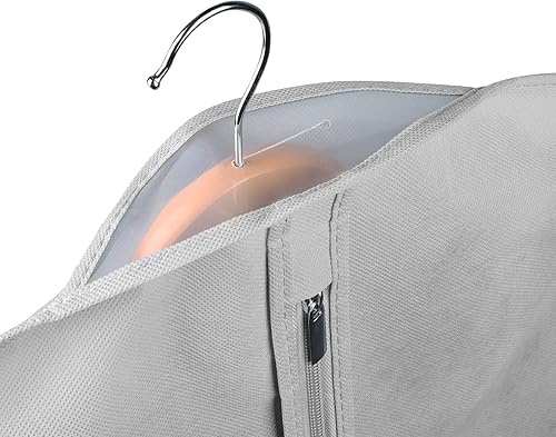 Miniatura 3 de Bolsas de ropa KEEGH para colgar ropa 152 cm (Juego de 6) Bolsas de vestir para vestidos Bolsas de vestido largo para almacenamiento en el armario