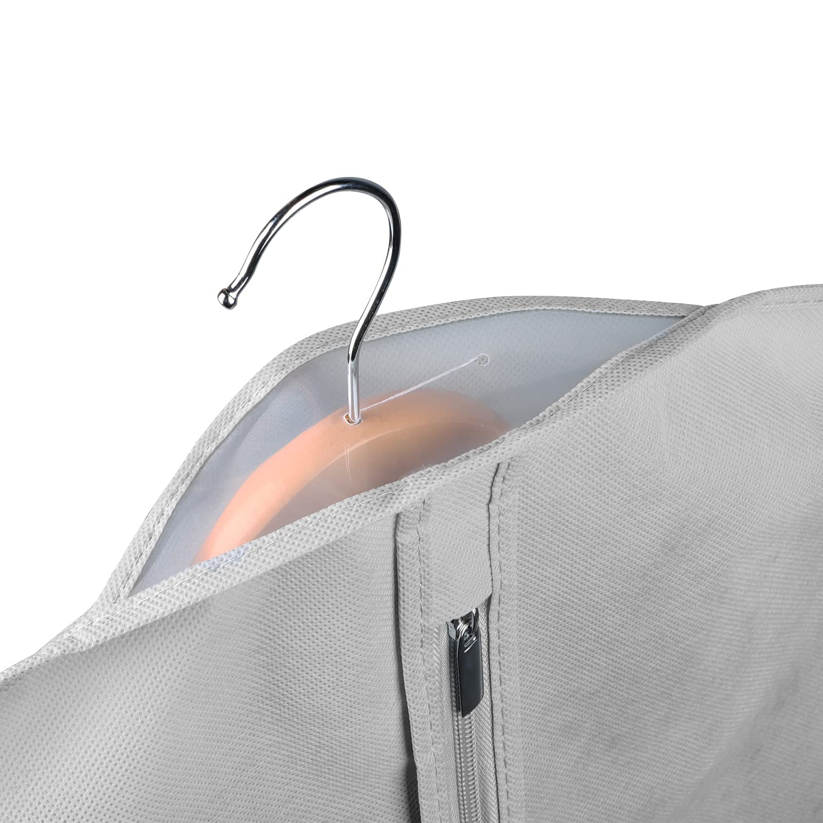 KEEGH Bolsas para colgar ropa de 60 pulgadas (juego de 6) bolsas de vestir para almacenamiento de trajes para armario con cremallera y agujero para los ojos para plegar para abrigos de traje,