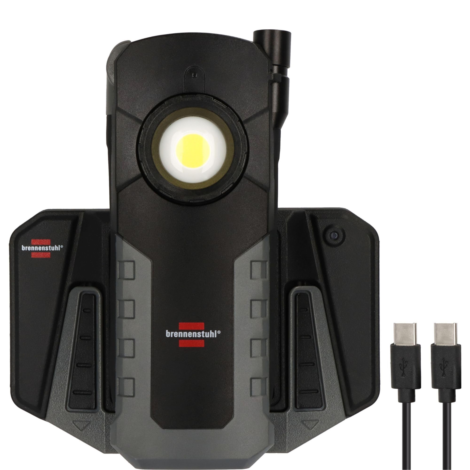 Brennenstuhl Professional Wireless Charging Set Handlampe HL 1000 ACW + Pad WCP (Akku LED Handlampe 1000+380lm, IP54, Magnet, max. 12h Leuchtdauer, tauschbarer Akku + induktive Ladestation 10W)