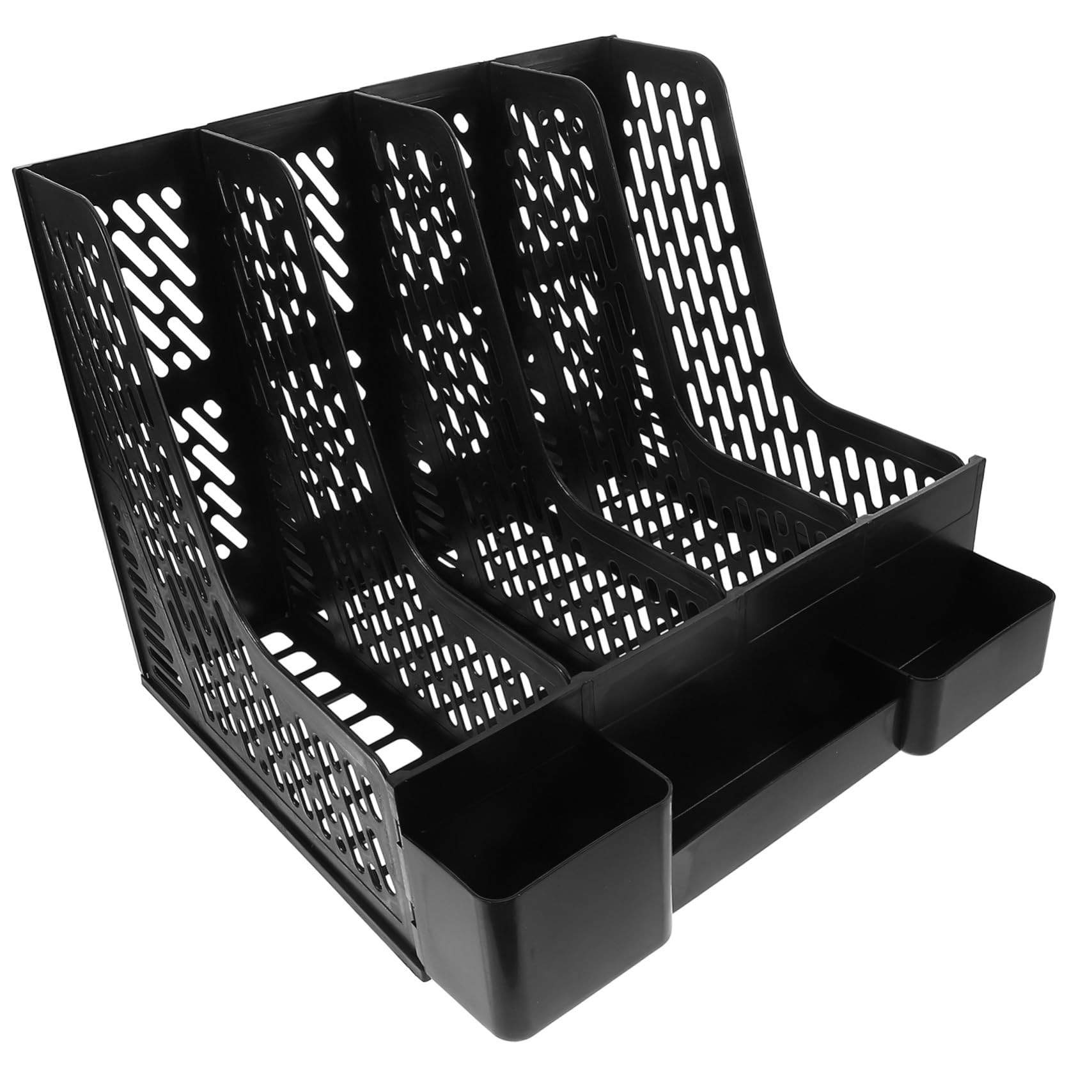 HOMSFOU 1set Portable File Organizer Rack Multifunctional Document Storage Holder Easy to Assemble Premium for Books Magazines Papers for Office Home Organization