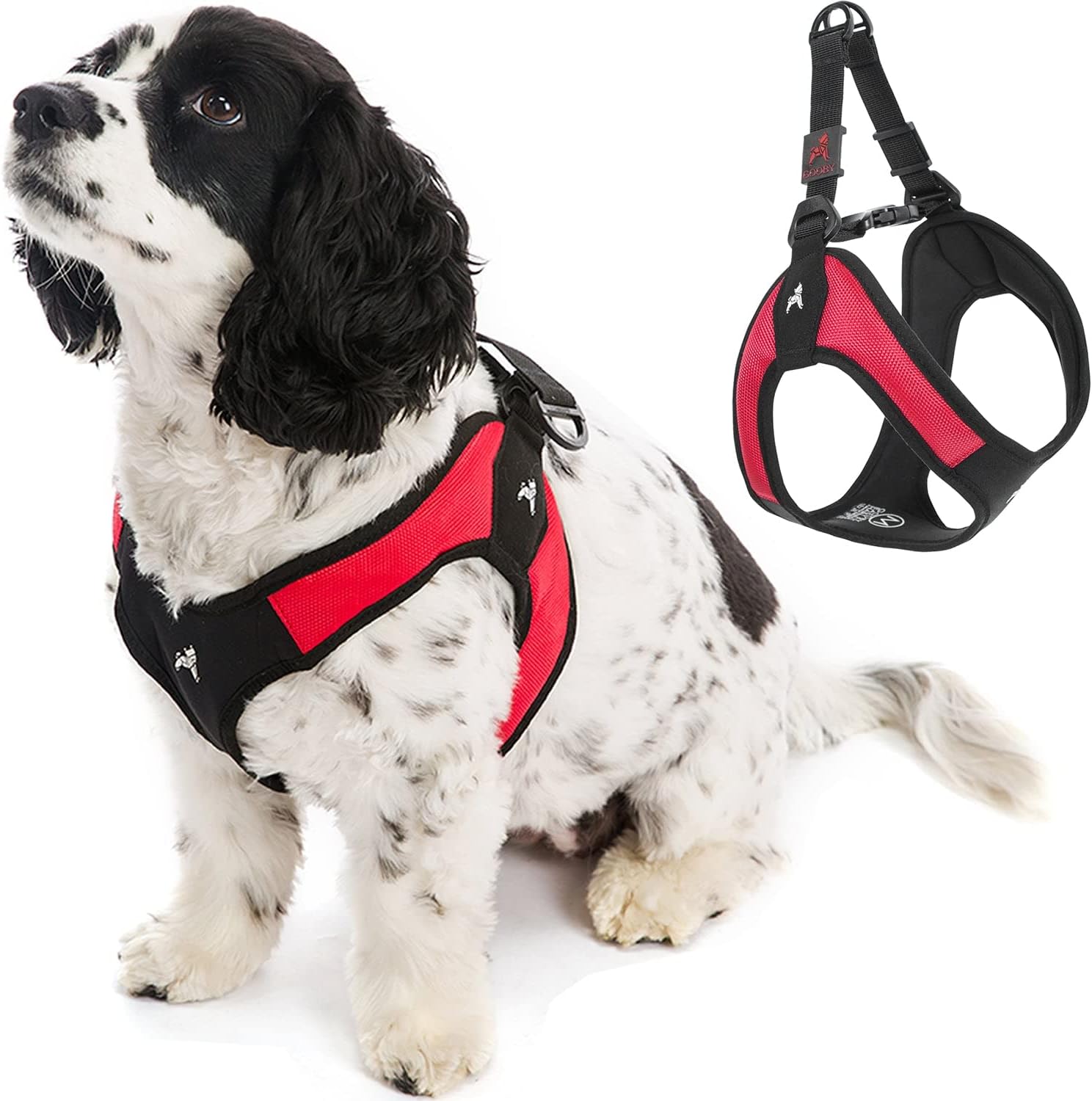 GOOBYEasy Fit Step-In Harness Light and Comfortable, Large, Red