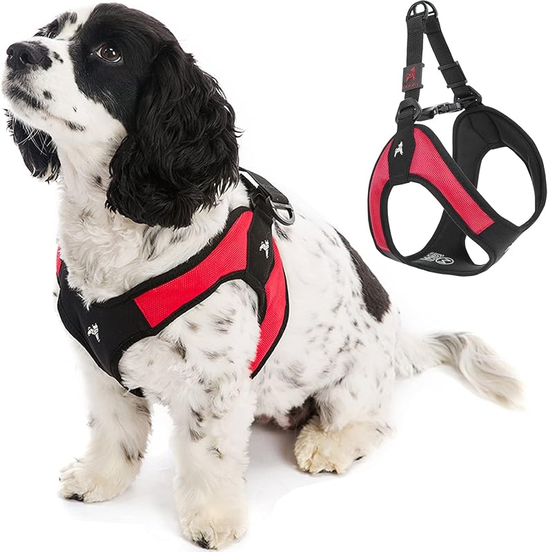 Peitoral Vest para Cães Gooby Escape Free Easy Fit com Ajuste Step-in Vermelho Tamanho Grande