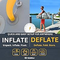 Vista 4 de SOLSTICE Muelle inflable clásico para 10 personas, plataforma flotante de balsa de agua, 10 pies x 10 pies, diversión al aire libre para lago, río
