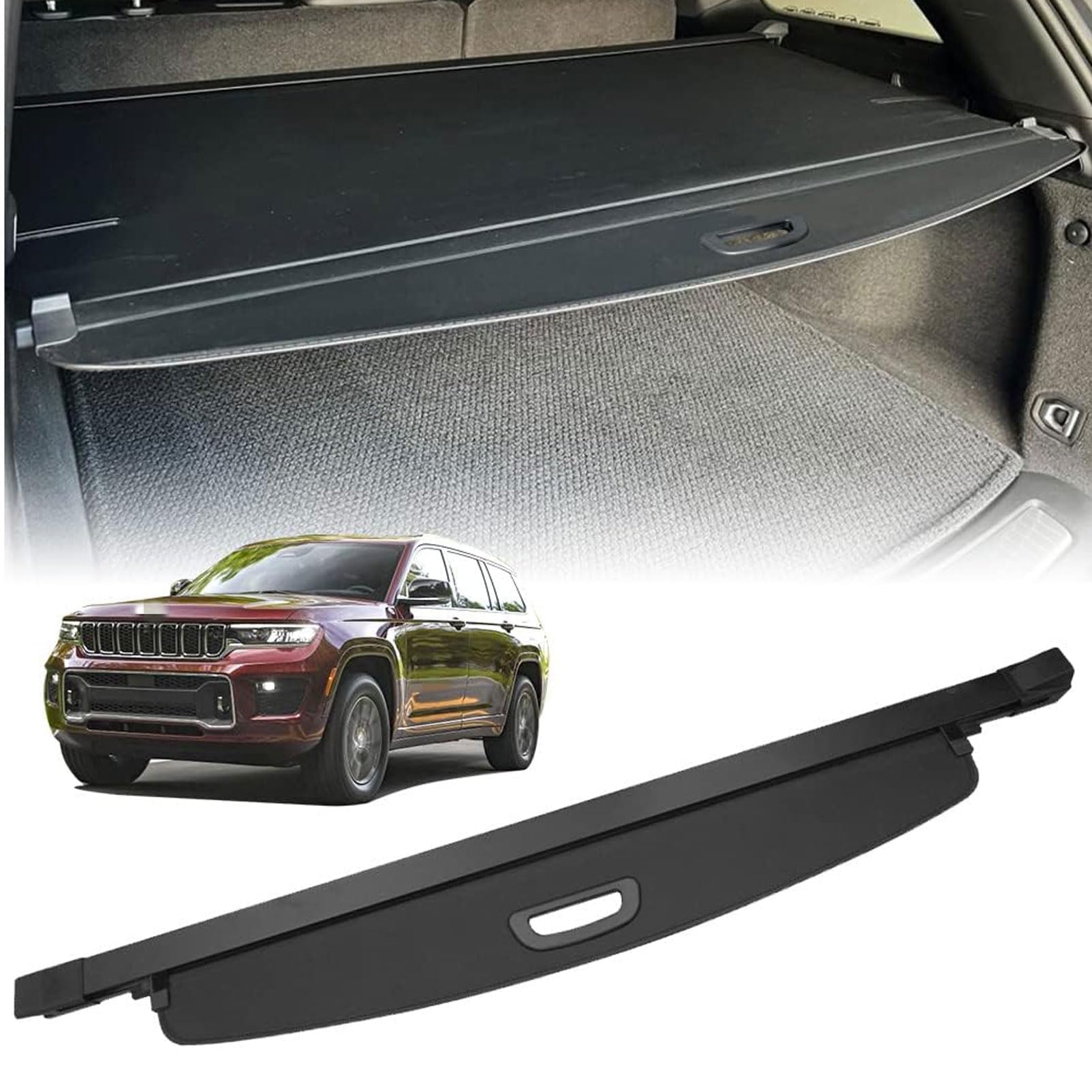 Cubierta de carga retráctil antideslizante para maletero de Jeep Grand Cherokee 2022-2024
