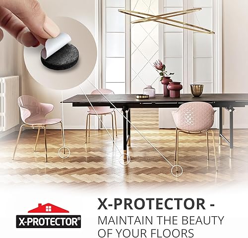 Miniatura 35 de Almohadillas de fieltro protectoras para muebles de X-PROTECTOR - 48 almohadillas de fieltro, protectores de suelo de madera o suelos duros