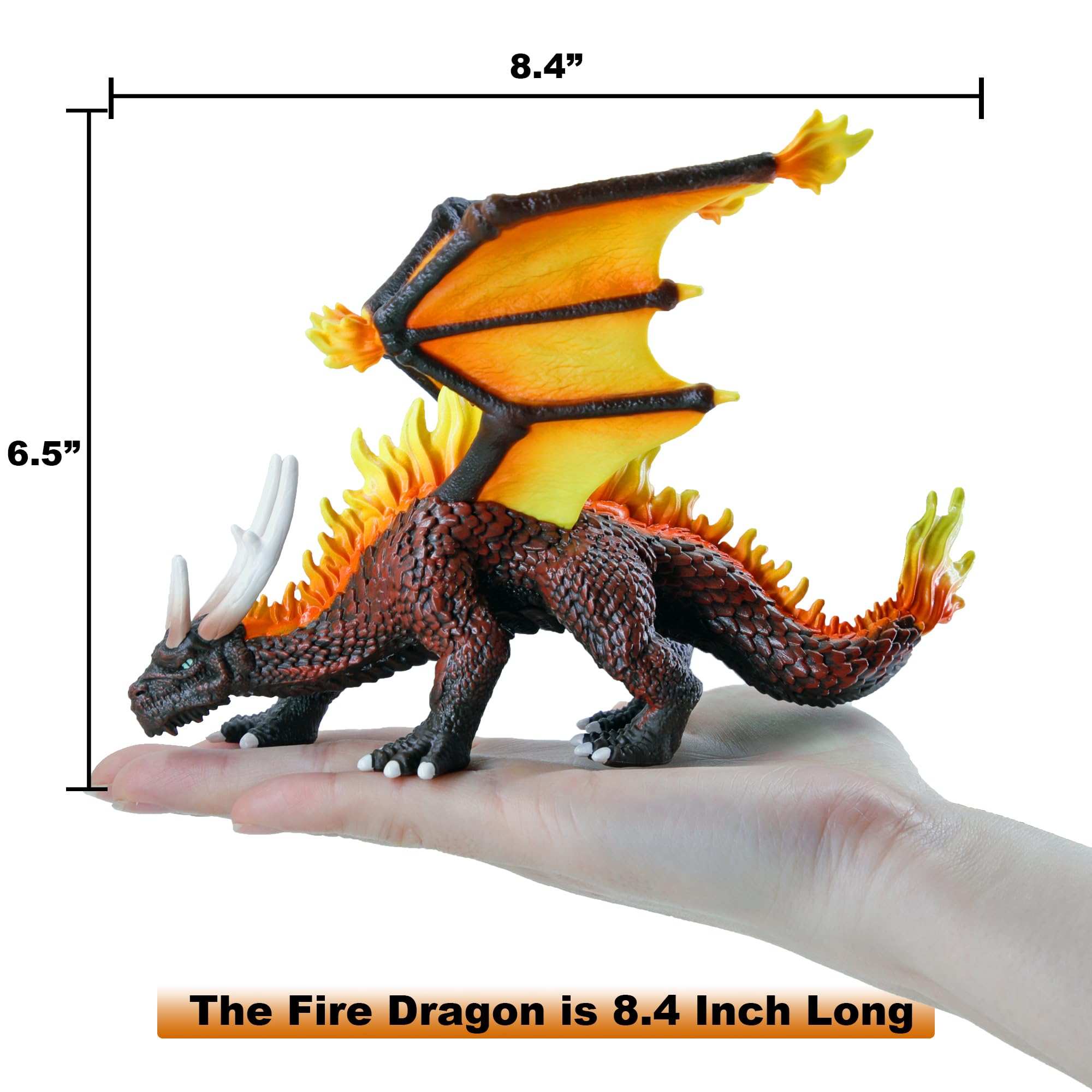 Amazon | RECUR ファイヤードラゴン アクションフィギュア 8.4インチ