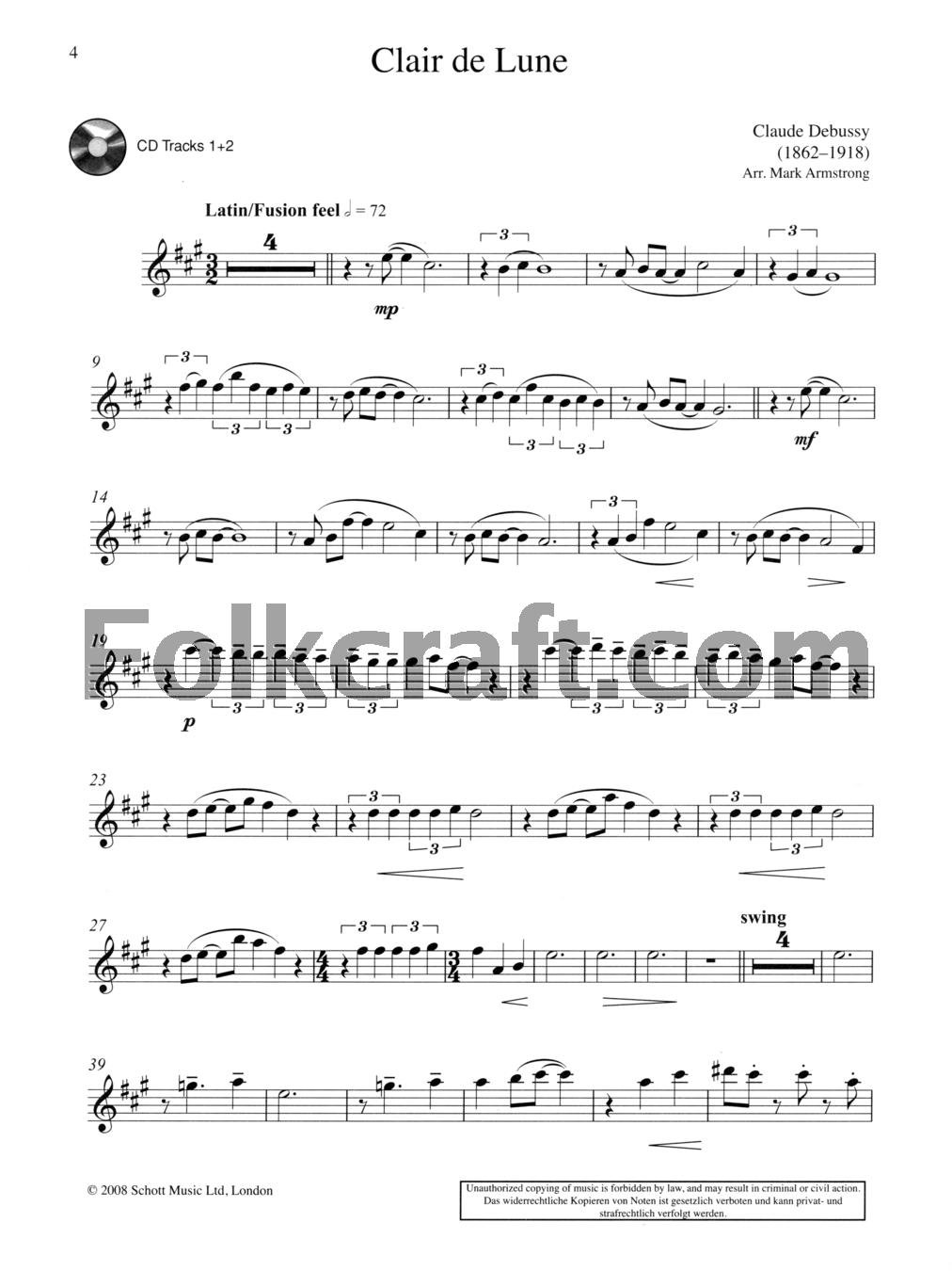 Swinging Romantic Play-along: for Alto Saxphone, 12 Pieces from the Romantic Era in Easy Swing Arrangements Alto Sax Book