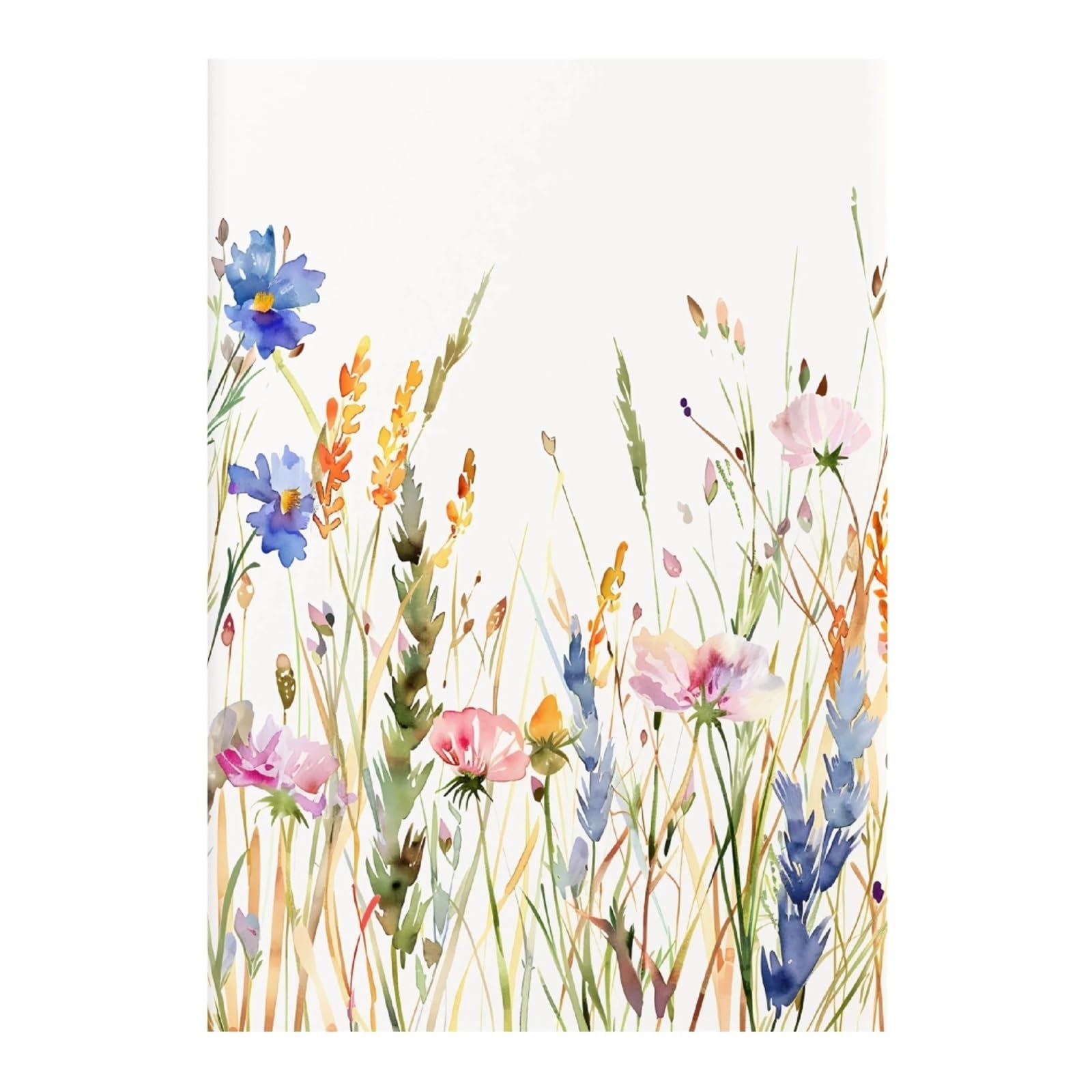 Graiting 1pc Meadow Botanical Wildflower Floral Pink Flowers Poster Canvas Painting Print For Living Room Home Decor(10,30x40cm)