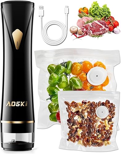 Miniatura 8 de Sellador al vacío compacto para sellador de alimentos: Máquina selladora al vacío portátil de mano para almacenamiento de alimentos, sellado al