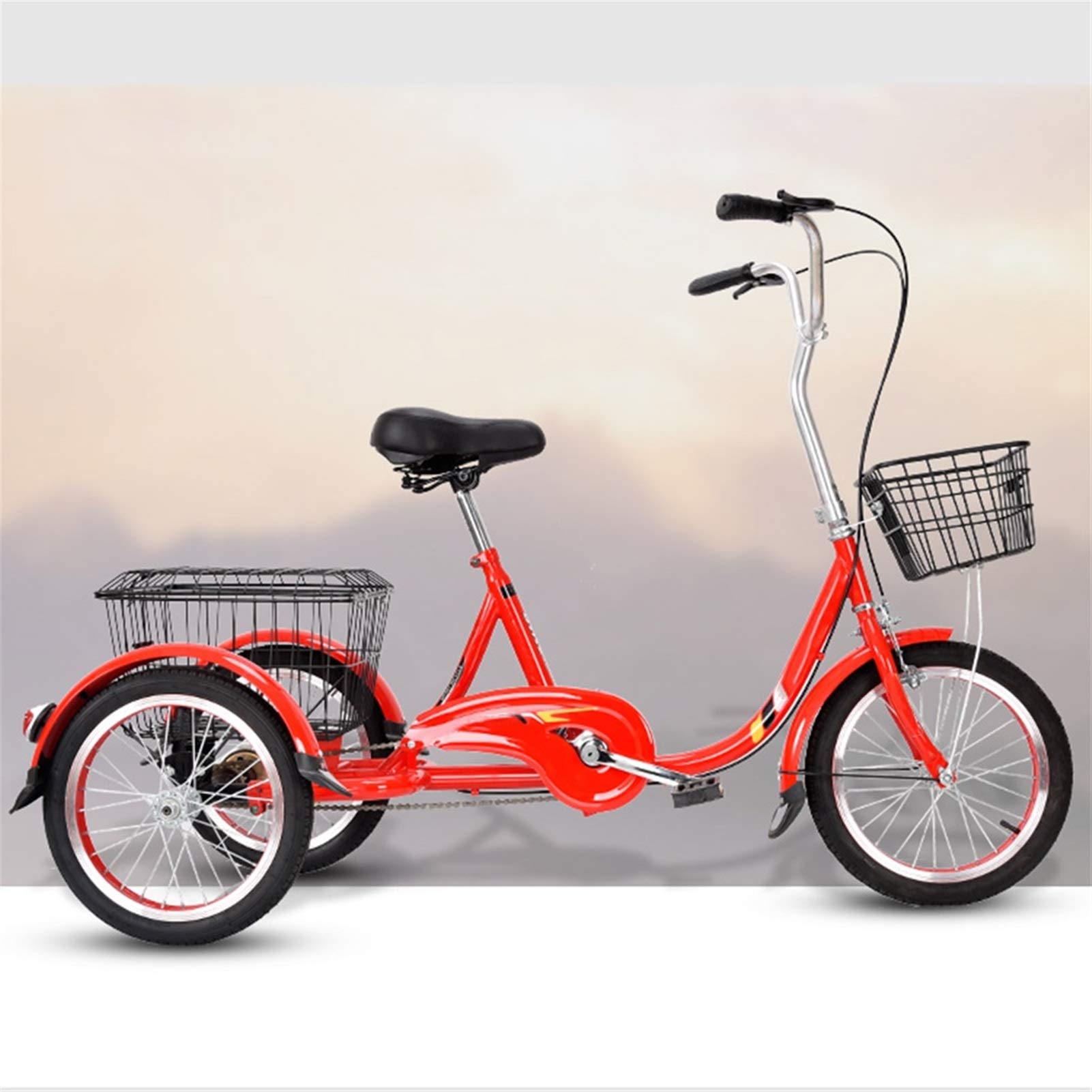 Buy WWFAN 3 Wheel Adult Tricycle, With Removable Basket, 20 Inch Wheels Trike For Seniors Men
