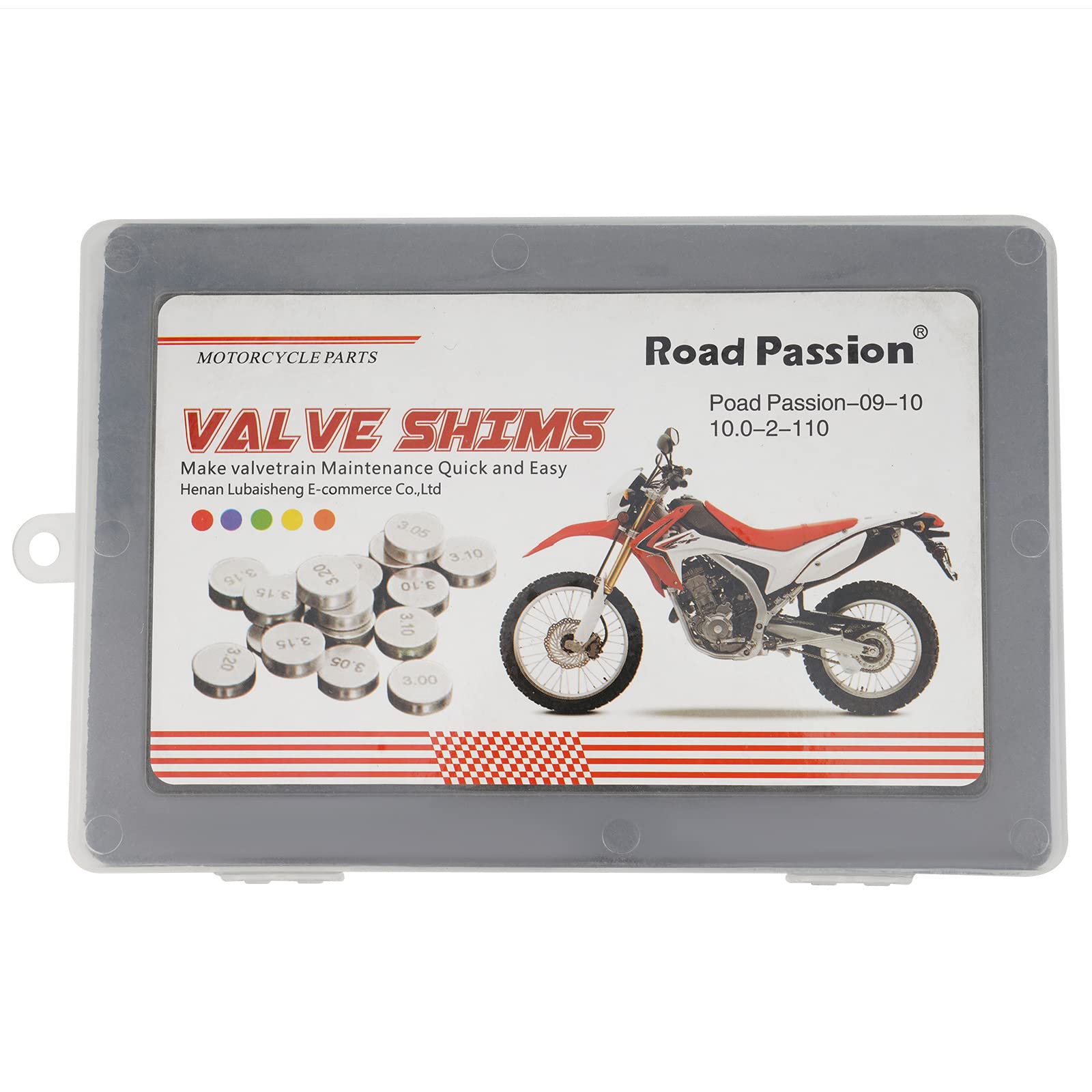 Road Passion 10.0mm Ventil Shim Ventileinstellplättchen Kit 1.875mm-3.200mm 2x55 pcs für 690 2008-2015/690 ENDURO 2008-2015/990 ADVENTURE 2007-2013/990 SUPER 2007-2010