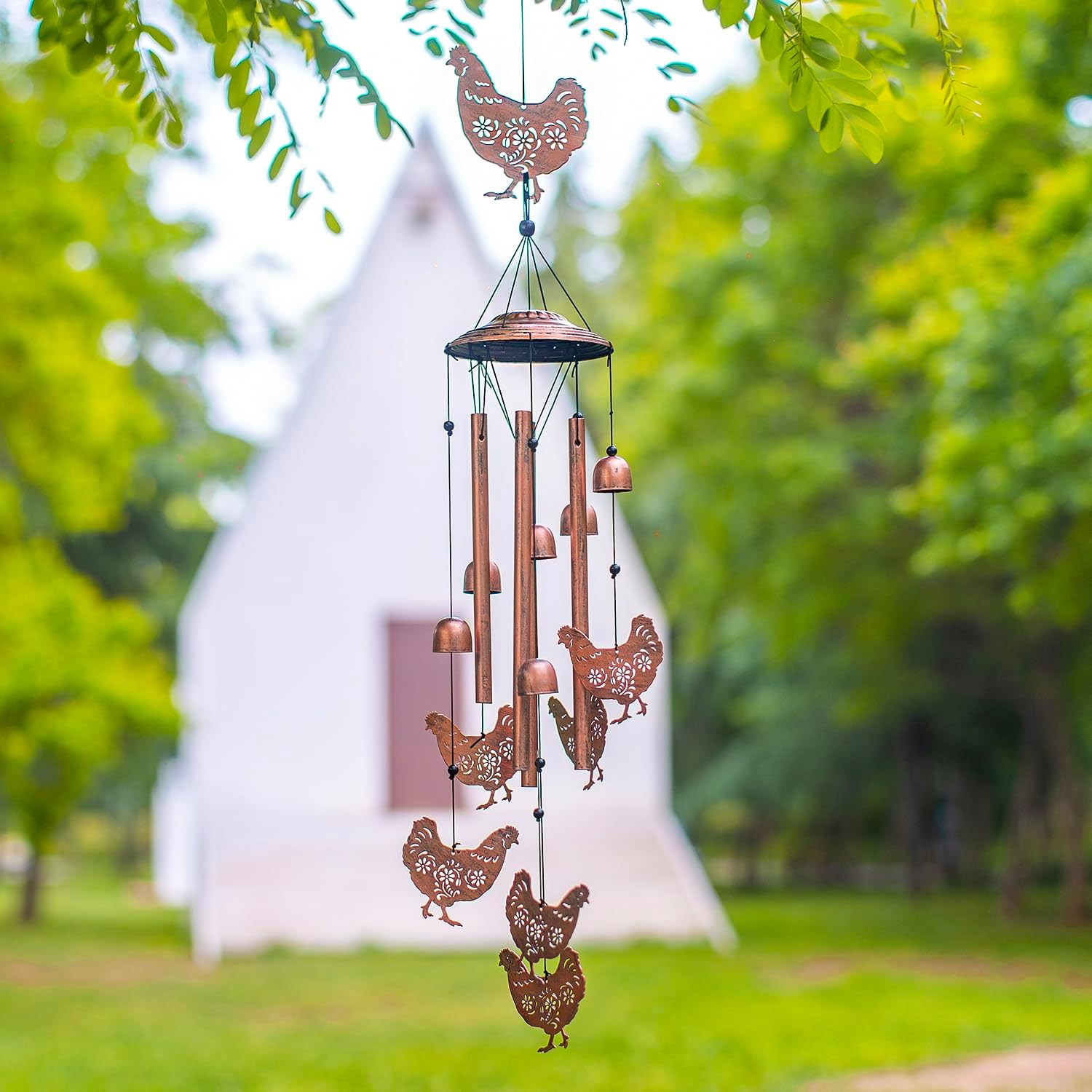 Chicken Wind Chimes for Outside,Chicken Gifts for Women/Men/Sympathy/Memorial Gifts/Birthday Festival Metal windchimes Outdoors/Indoors,Patio,Garden Decor,Home,Yard - Image 2