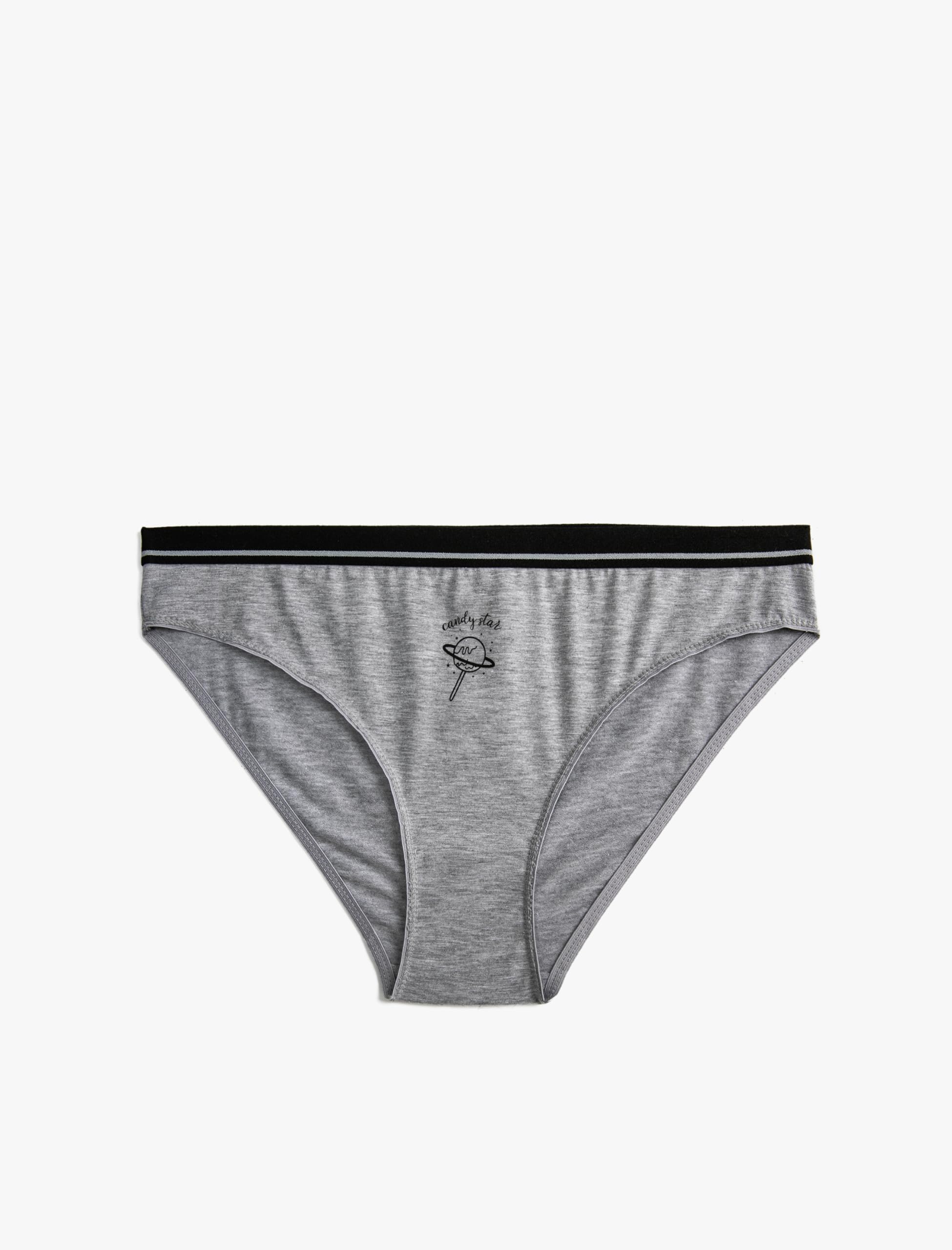 Brief Külot Minimal Baskı Detaylı Ribanalı