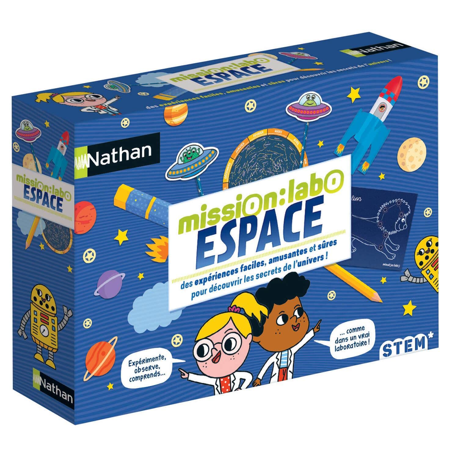 Nathan Mission Labo Espace - Kit Scientifique pour Enfant dès 8 Ans