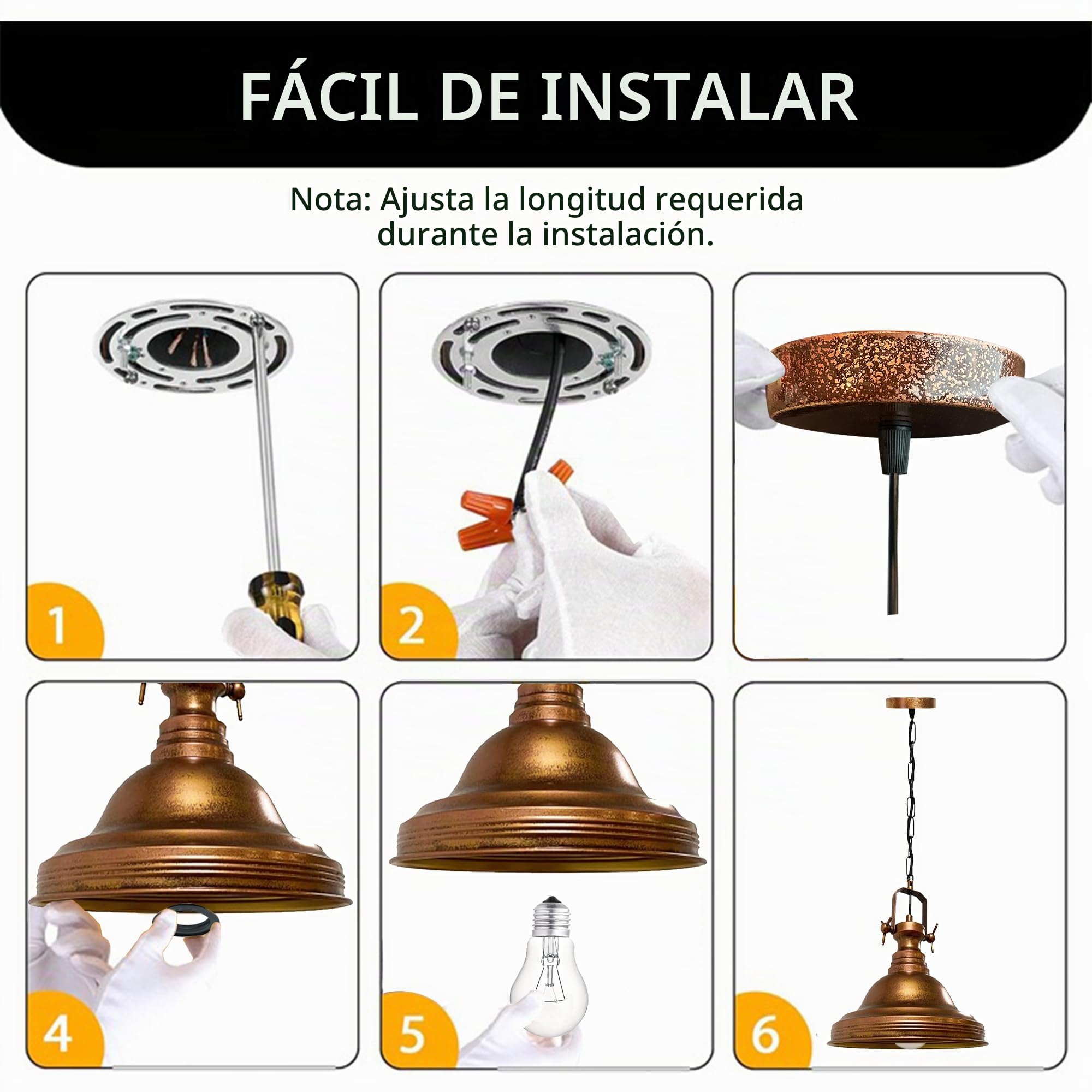 bamyum Ulmete Vintage Metal Lámpara de Techo Antik 30 cm de Diámetro Bombilla E27 Retro Colgante