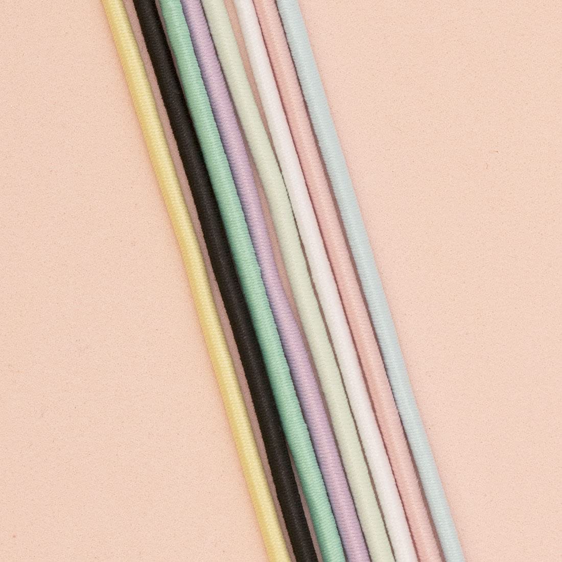 Craftelier - Elastisch rubberen touw voor knutselwerk en scrapbooking, gemaakt van latex en omwikkeld met polyestergaren, diameter 2,5 mm en lengte 2 m, kleur lavendel