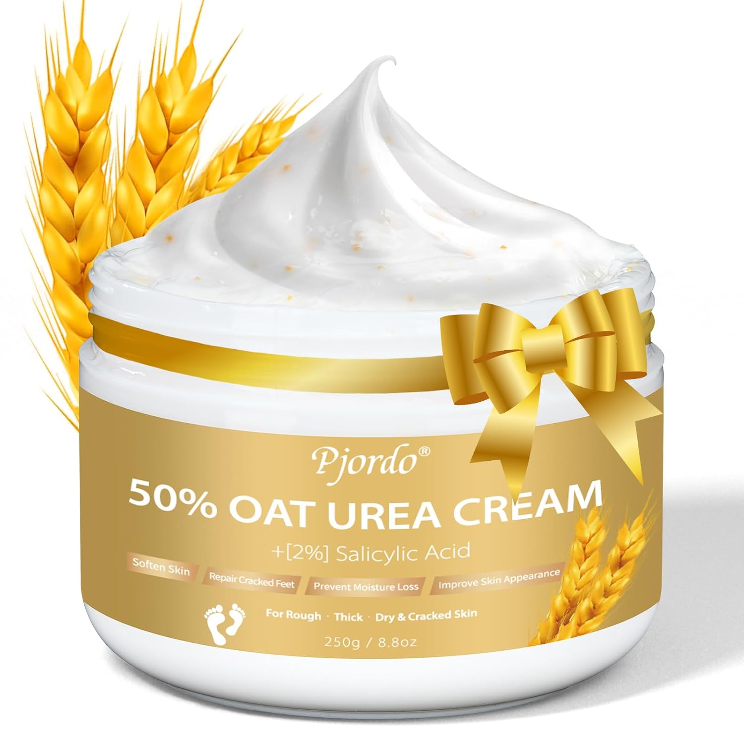 Urea Cream 50 Percent for Feet Maximum Strength with Oat and 2% Salicylic Acid, Foot Cream for Dry Cracked Heels and Feet, 8.8 oz Urea Cream 50 Percent for Feet Maximum Strength with Oat and 2% Salicylic Acid, Foot Cream for Dry Cracked Heels and Feet, 8.8 oz