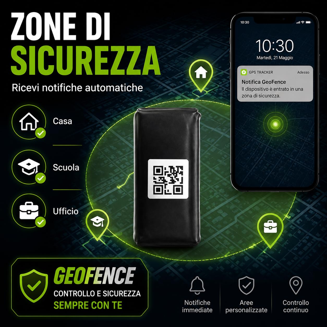 GPS Tracker Mini S7 con App in Tempo Reale – Localizzatore Antifurto Professionale per Auto, Moto, Persone, Bambini e Animali – GPS WiFi LBS con Geo-Fence e Cronologia Percorsi