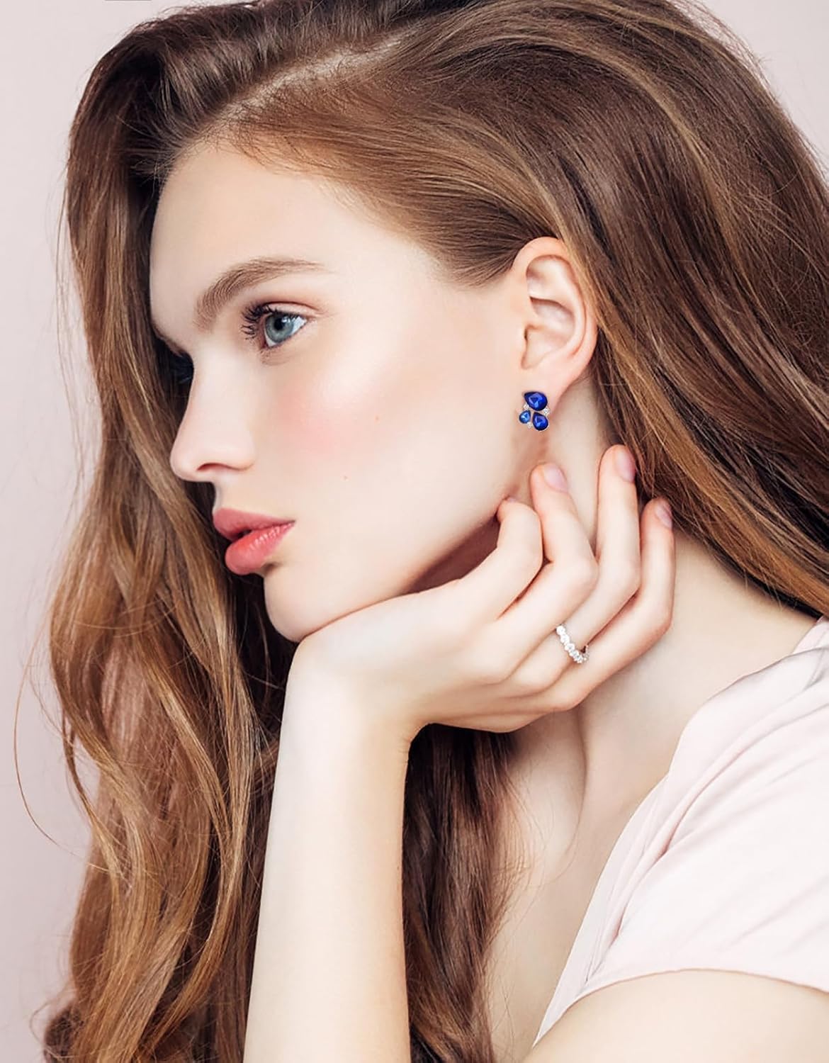 Rhinestone Stud Earrings Small Fancy Crystal Cluster Earrings for Women Brides Dainty Marquise Stud Earrings for Wedding Party Prom Jewelry Gift - Image 7