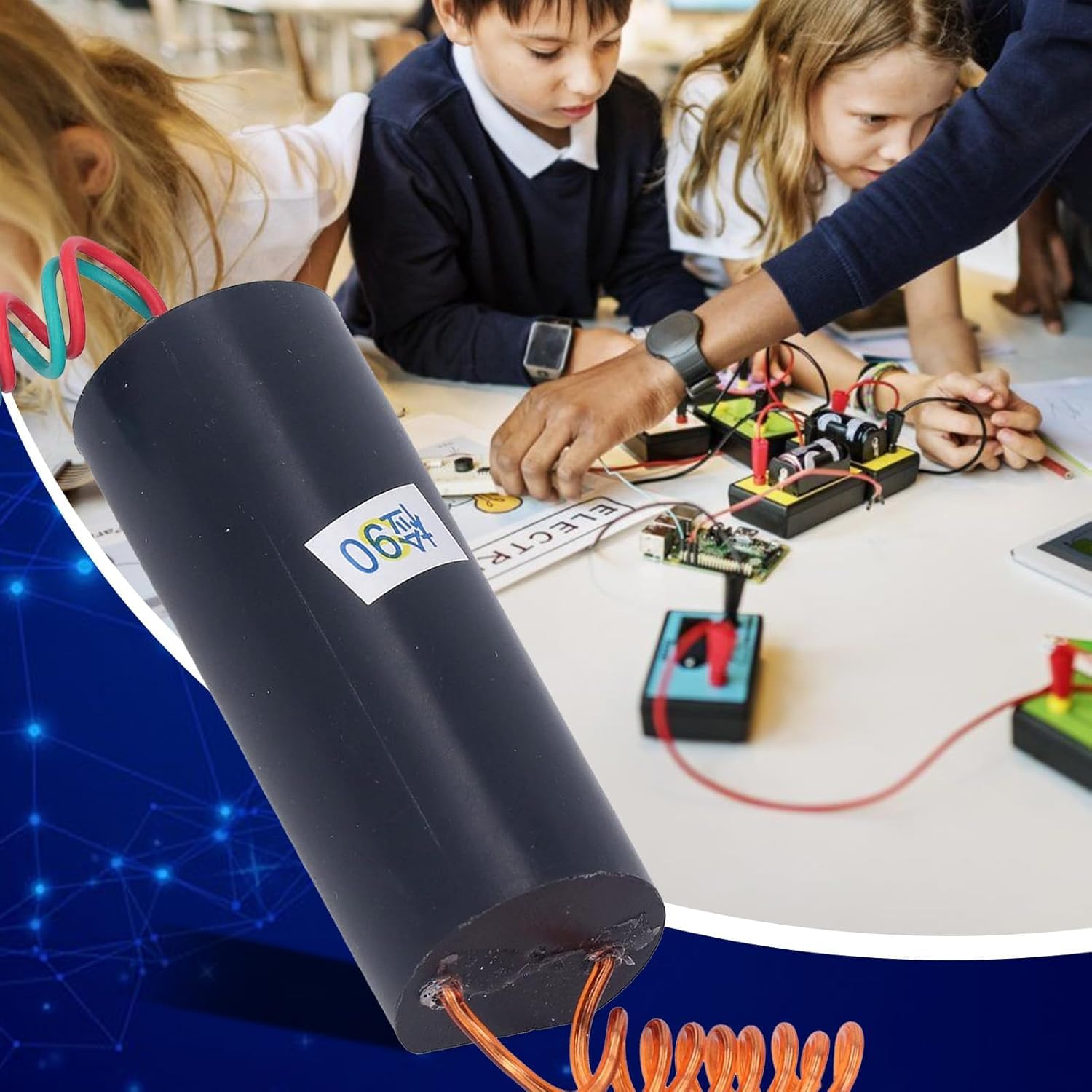 5 Sztuk Moduł Generatora Wysokiego Napięcia 400KV Moduł Zwiększania Mocy Do Naukowego Sprzętu Elektronicznego Transformator Wysokiego Napięcia 3-6V Czarny