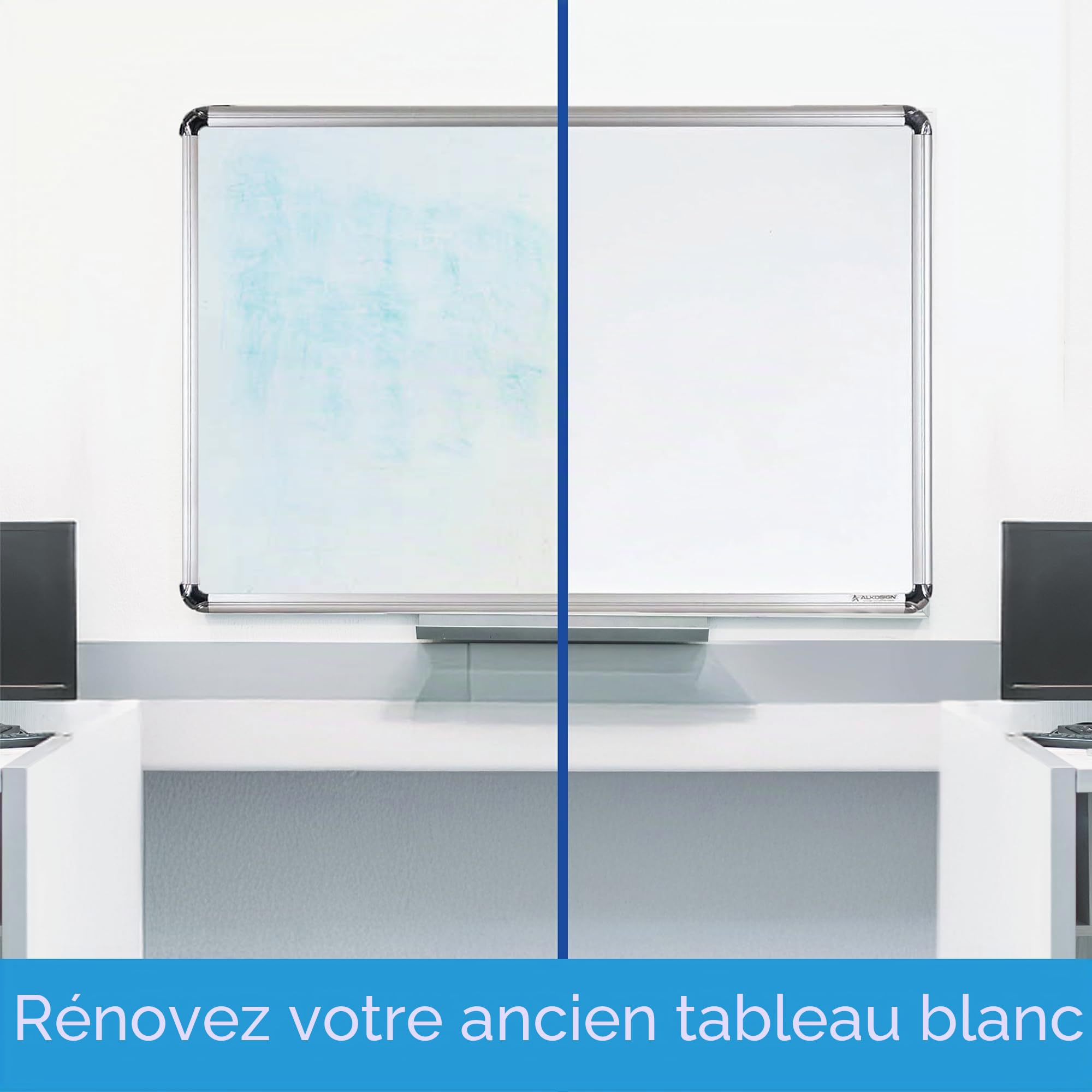 Rouleau autocollant tableau blanc 335 x 90 cm – Effaçable à sec sans traces, film adhésif anti-taches – Facile à poser pour maison, bureau et salle de classe