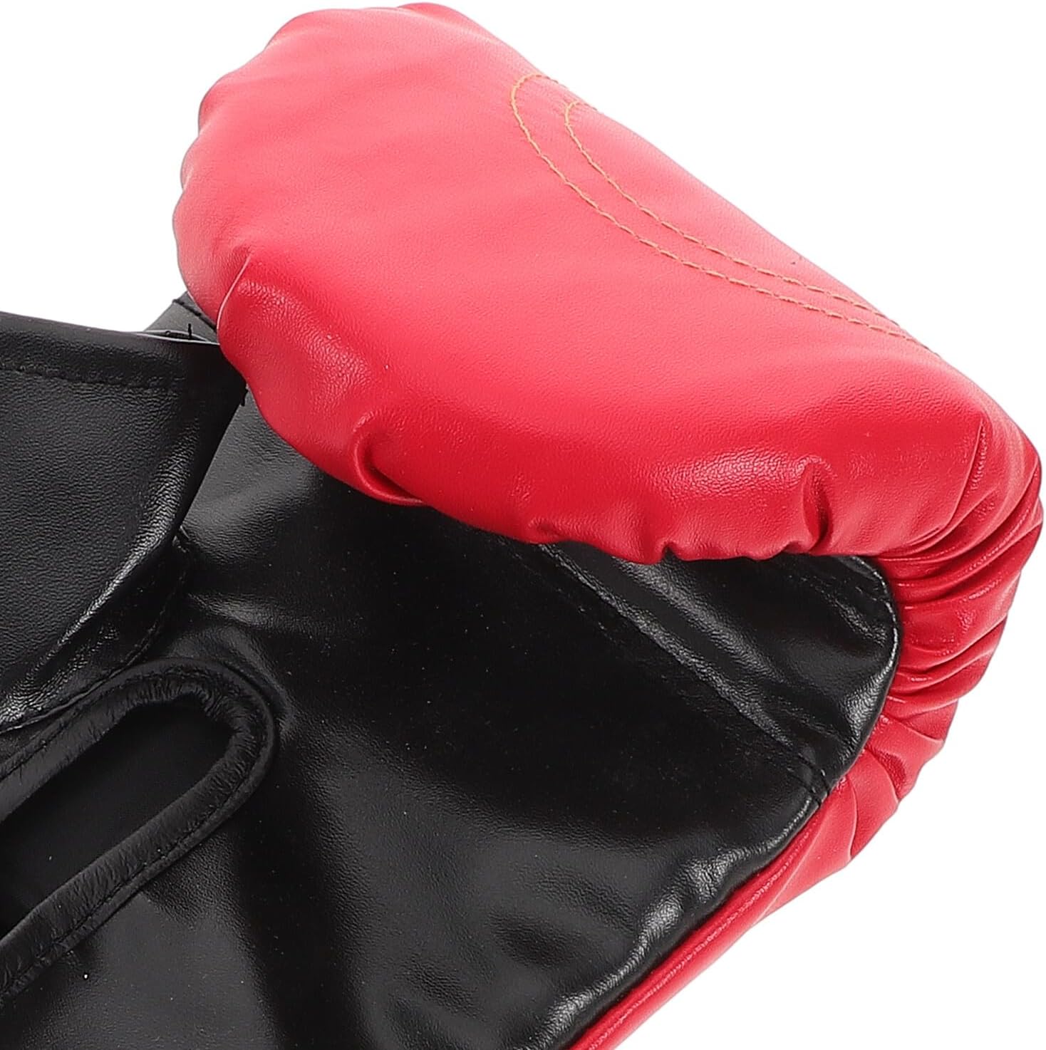 Boxing Gloves Half Fingerless Fighting Gloves for Men Women Muay Thai Training Mitts Red Pair for Punching Bag Workout