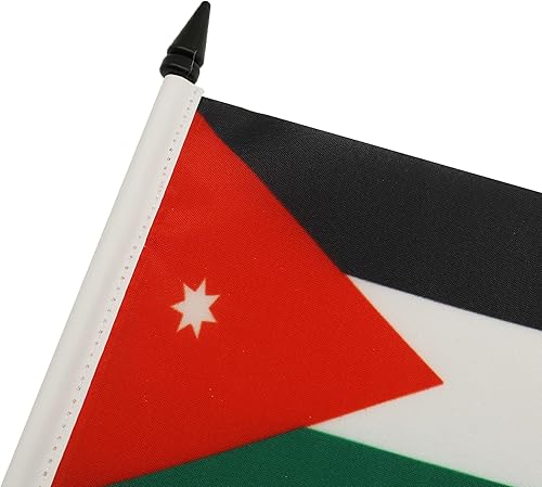 Miniatura 36 de Bandera de la bandera del Líbano de AZ, 3.9 x 5.9 in, bandera de escritorio libanesa, 5.9 x 3.9 in, barra y base de plástico negro