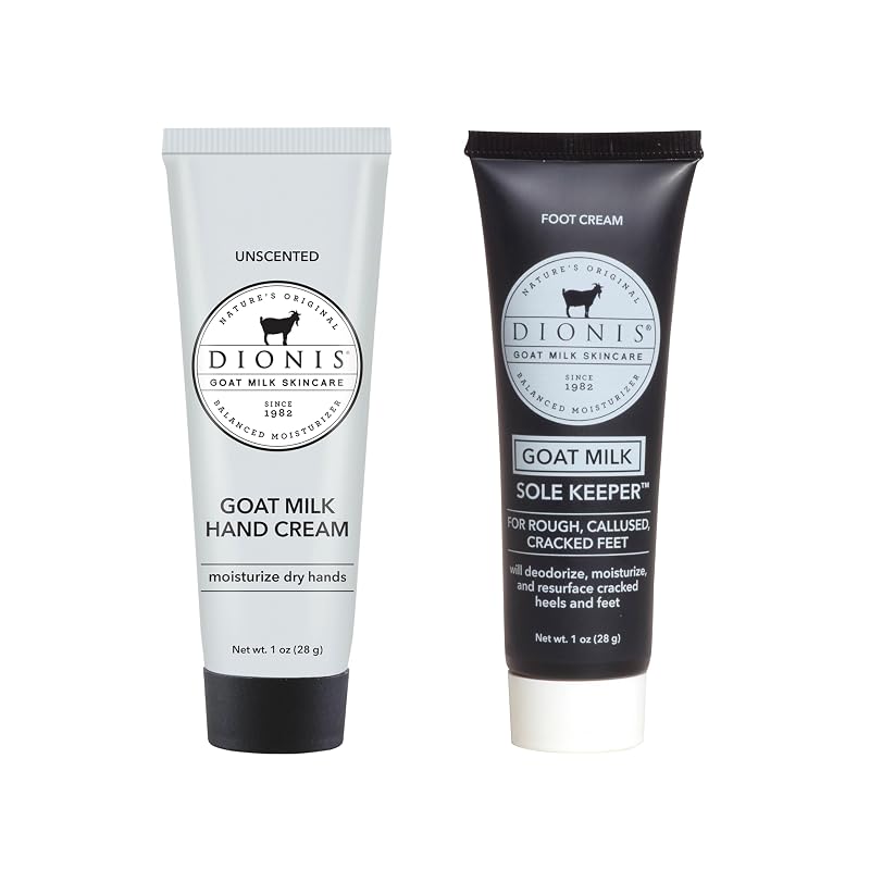 Dionis Creme para Mãos com Leite de Cabra e Creme para Pés Sole Keeper, Sem Fragrância, 2 unidades de 30 mL