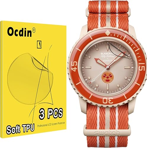 Ocdin Blancpain X Swatch - Protector de pantalla de alta calidad para reloj, juego de película protectora antiarañazos, película suave y película