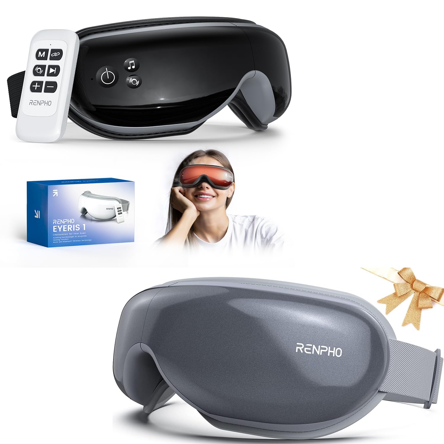 RENPHO Eyeris1 - Gifts for Birthday Anniversary Eye Massager with Heat Remote