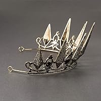 Vista 28 de SWEETV Tiaras y coronas para mujer, tiara de boda de cristal para novia, corona plateada de metal, accesorios de fiesta de disfraces