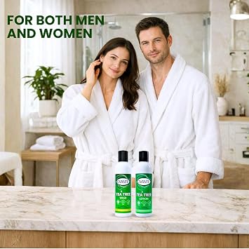 Tea Tree Body Wash & Body Lotion Set Clarifying Cleanser & Hydrating Moisturizer with Vitamin E For Itchy, Dry, Oily, Sensitive & Flaky-Looking, Rough Skin Daily Skin Care Set
