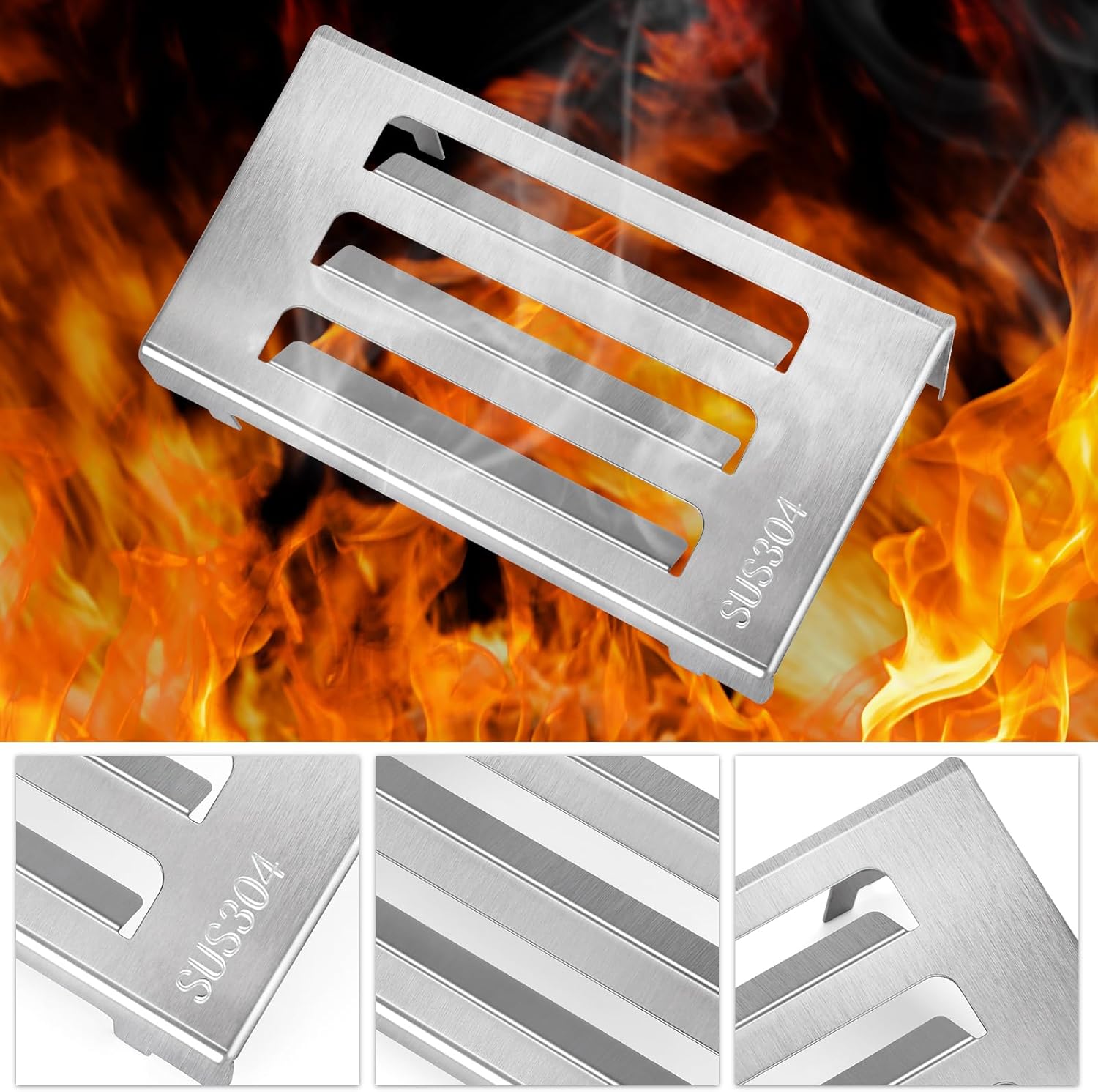 QuliMetal 67060 Heat Deflector and Flavorizer Bars for Weber Spirit II 300 Series, Model Years 2017 and Newer