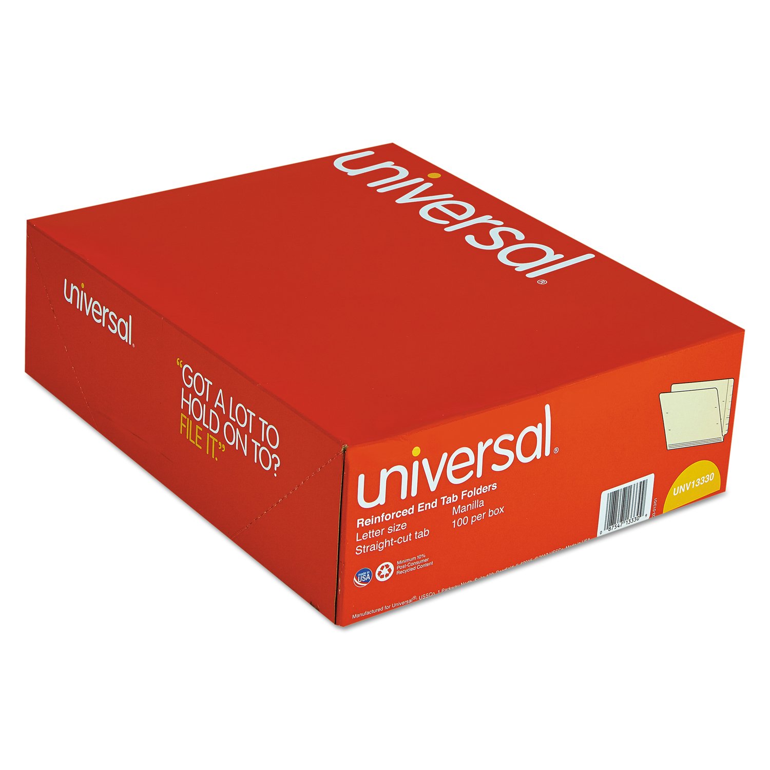 Universal Manila 13330 - Cartella per mensole, rinforzata, 100 pezzi