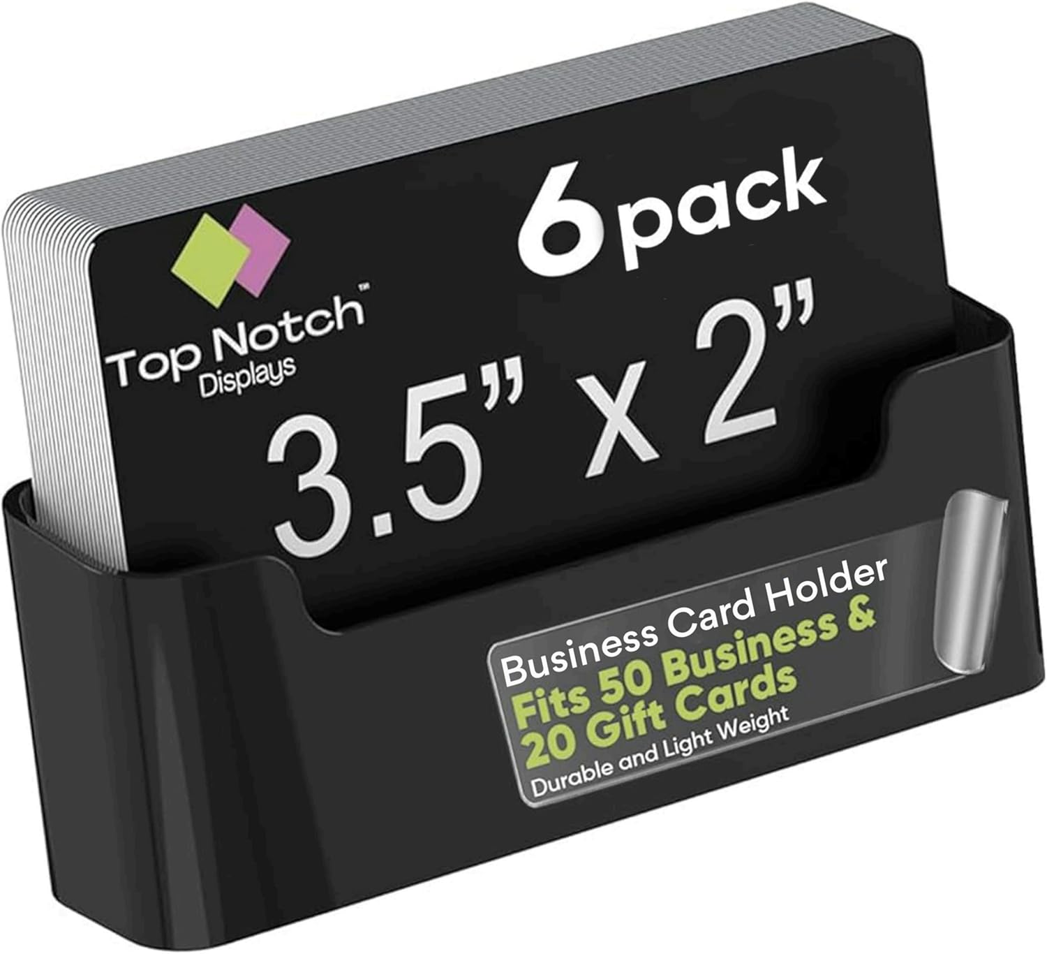 Acrylic Business Card Holder for Desk - Gift & Business Card Display Stand, Sleek & Durable Card Holder Display for Office, Home & Retail Use, Fits 50 Business Card, 84 Pack - Clear