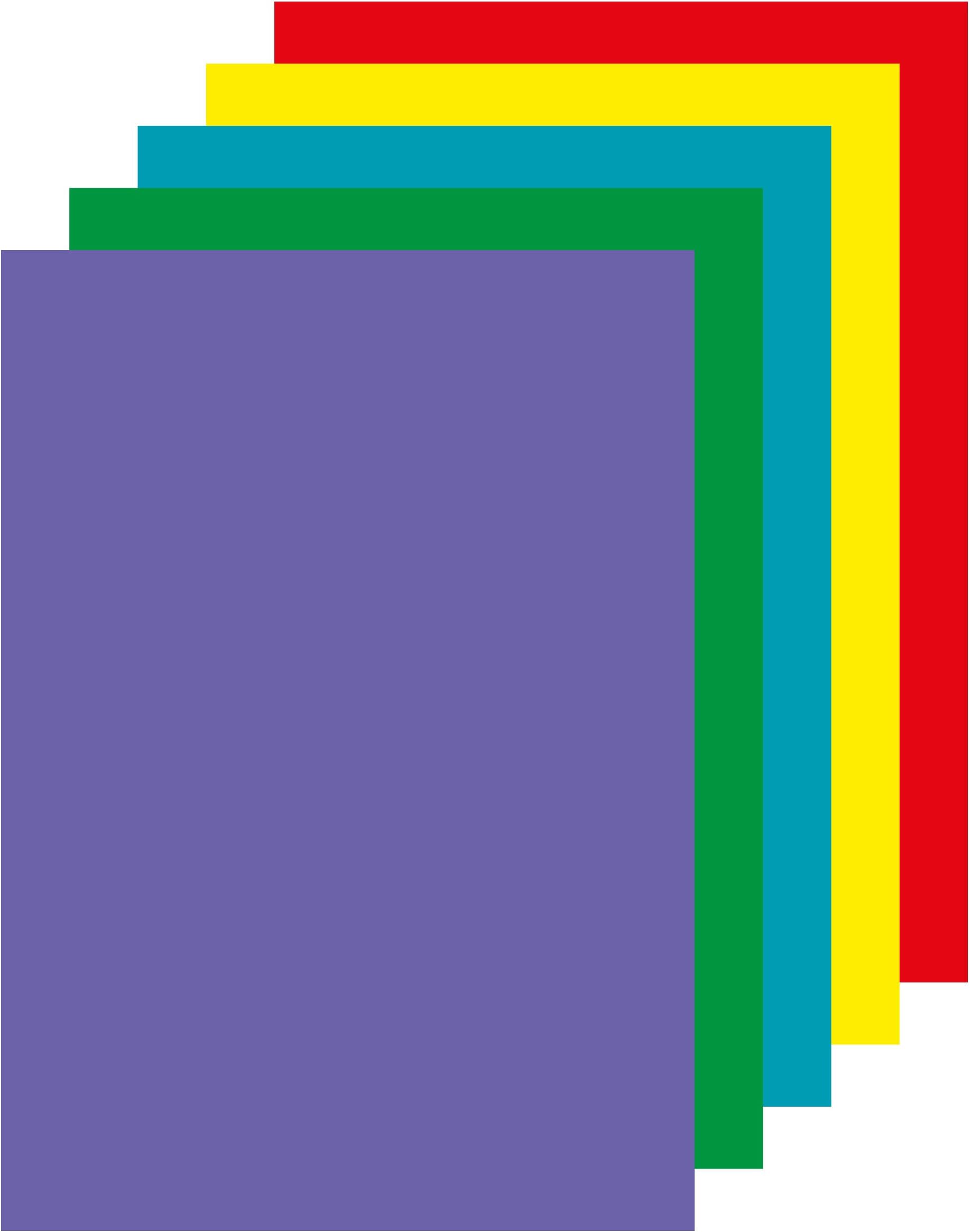 10 Fogli Di Carta Colorata A4 160 G/m² - 10 Colori Assortiti, Fronte/Retro, Per Arti Creative, Biglietti, Piegatura E Collage