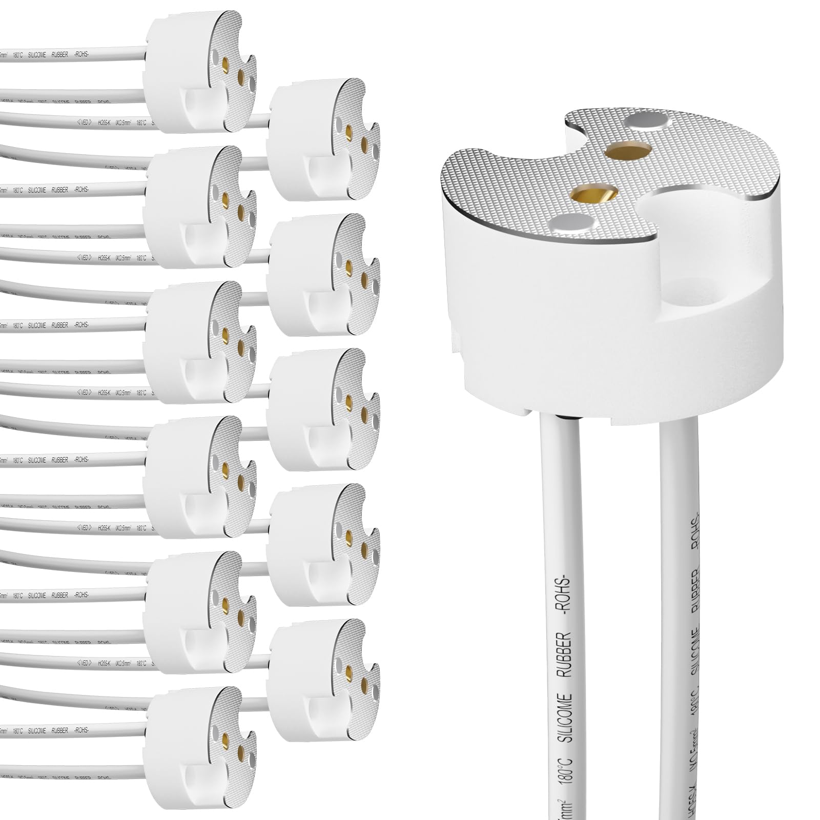 Noobibaba Ceramic Bi-Pin Socket Adapter, Compatible with G4 GU5.3