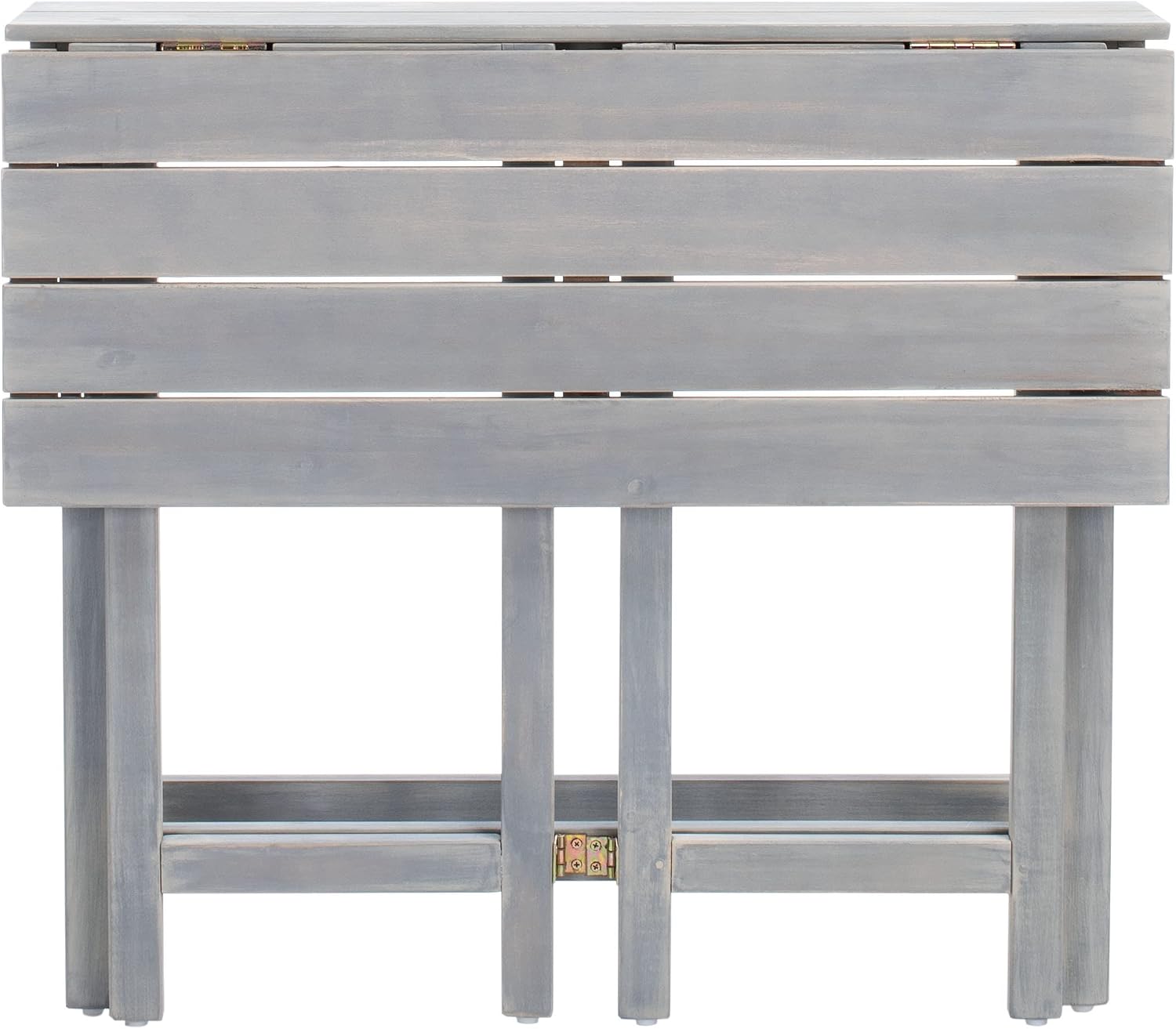 Safavieh PAT6754A Collection Wilton Teak and Navy Balcony Corner Lounge Outdoor Set