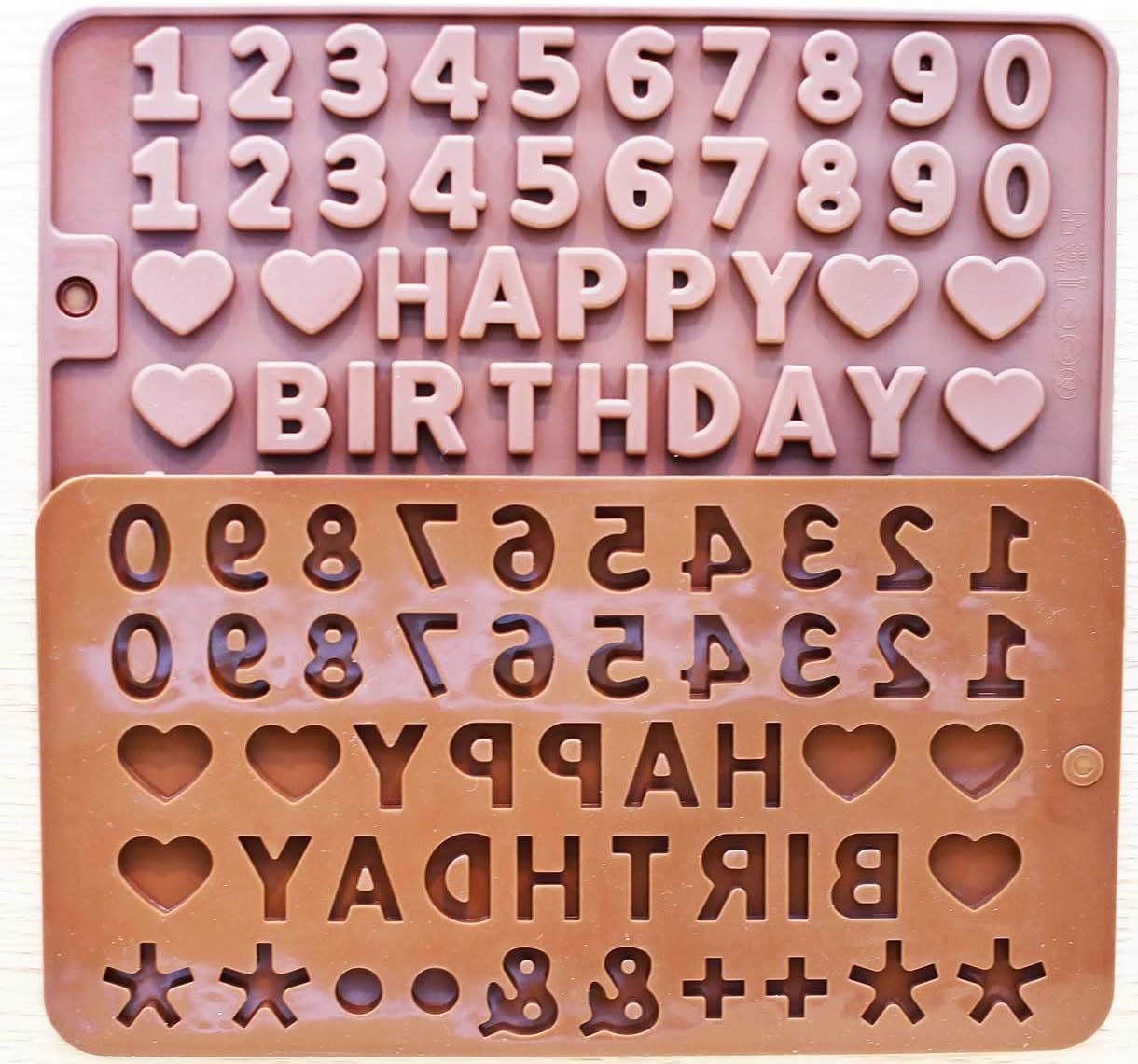 Chocolate Letters Molds Silicone Mould, Happy Birthday