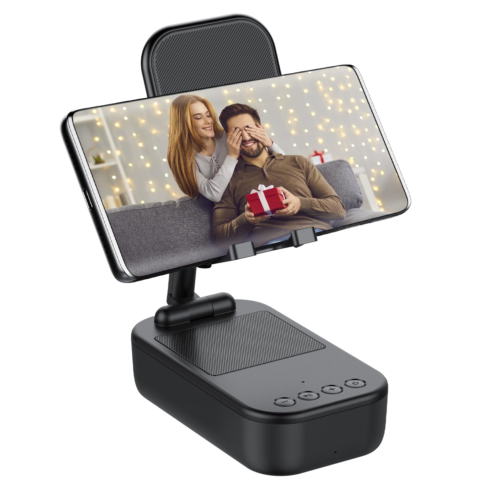 Cassa Bluetooth Potente, Speaker Bluetooth 5.3 Portatile, Supporto Telefono con Altoparlante Wireless,IP7 Impermeabile Altoparlante, Antiscivolo e Audio Surround HD, Regolabile per Phone/Pad | Speaker Bluetooth 5.3 Portatile,IP7 Impermeabile Altoparlante,