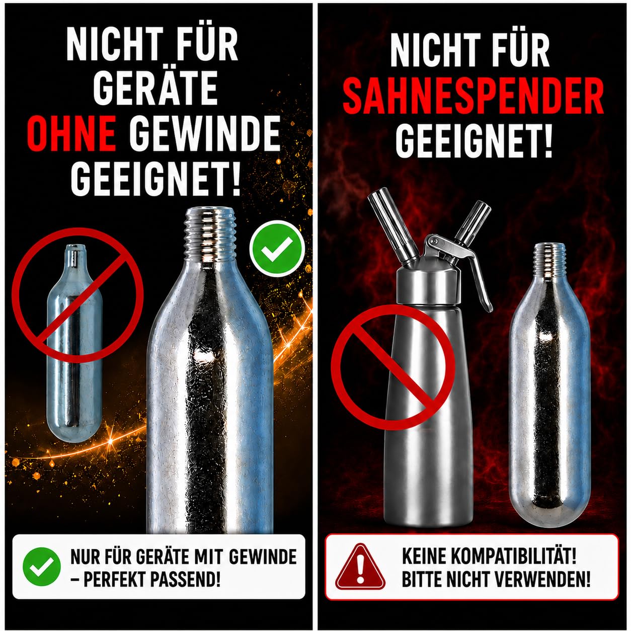 NEMT 50 Stück CO2 Kapseln mit Gewinde 16g CO2 für Luftpumpen Minipumpen