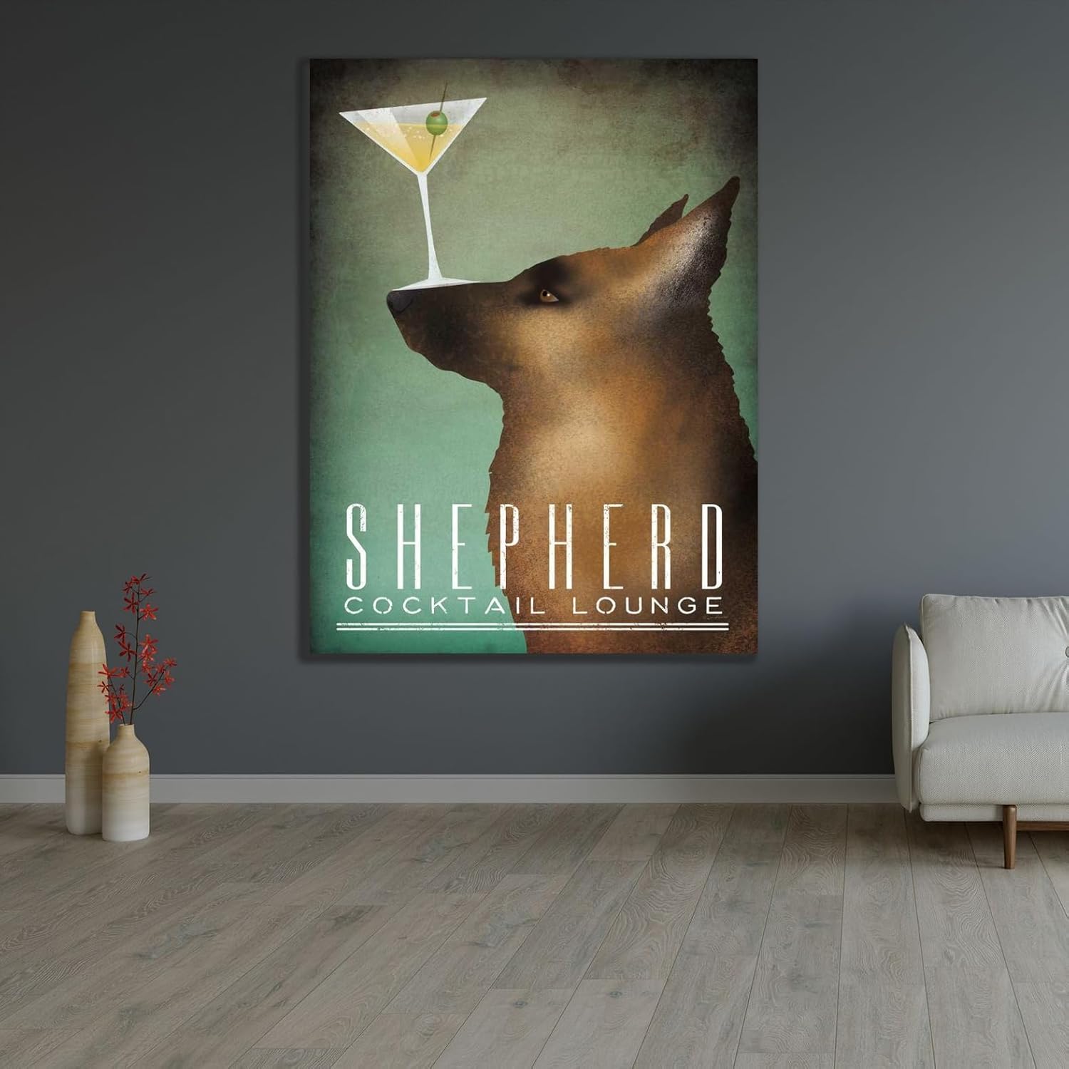 ArtDirect Shepherd Martini Unframed Art Print Giclee Poster by Fowler, Ryan - Ready for Framing with Customization Sizes 8x10, 11x14, 15x20, 24x32, 36x48, and 45x60 Inches