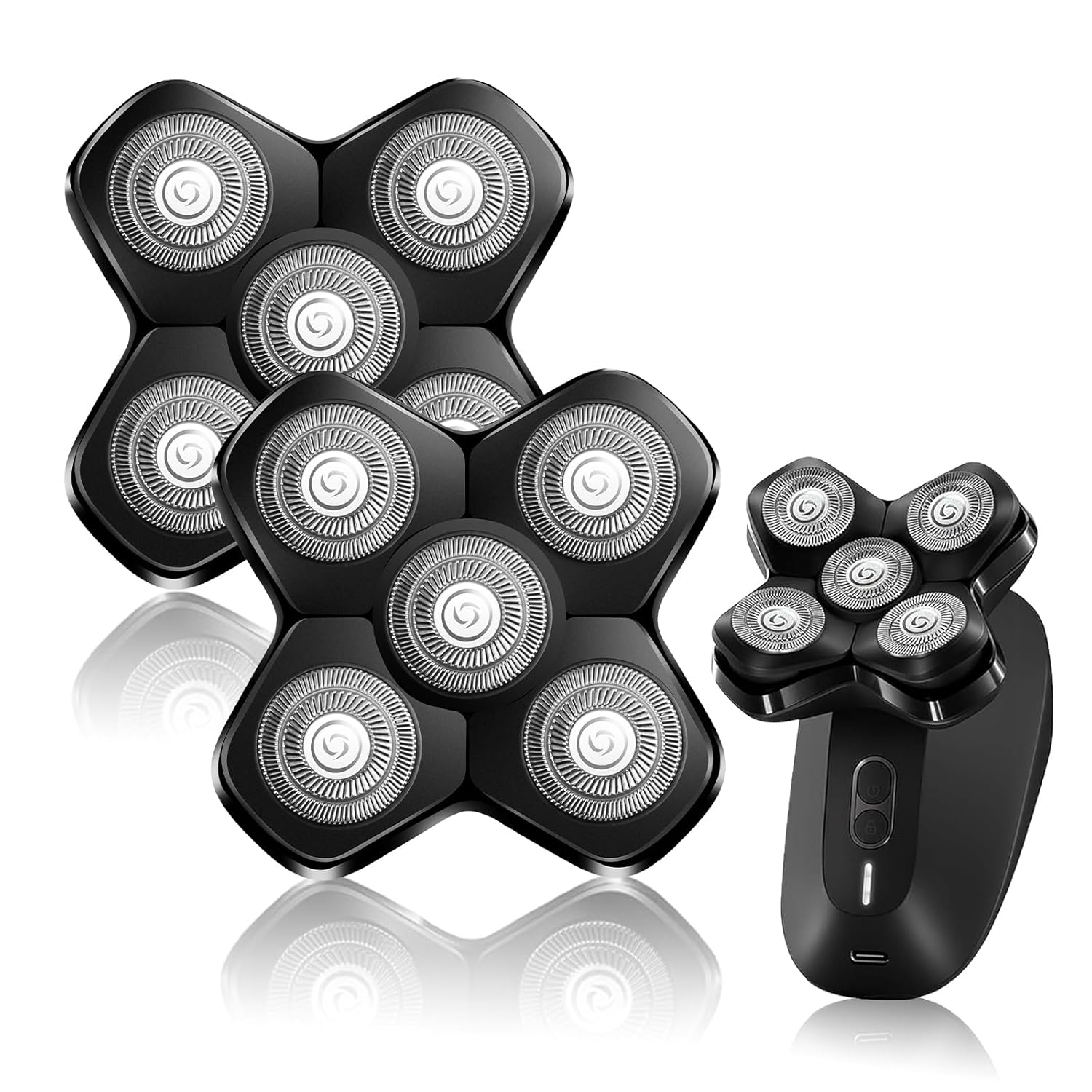 5 Blades Magnetic Head Shaver Replacement Blades Compatible with MANSCAPED The Dome Shaver, Magnetic Attachment for Men's Head Shaver (2 Packs)