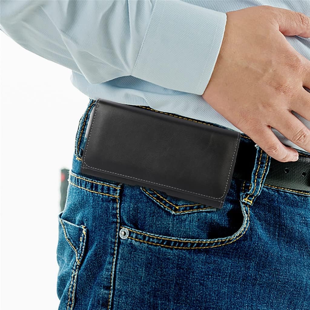 Pouch Leather Phone Holster Belt Clip Case Waist BagHanging Holster Bag Phone Case(D)